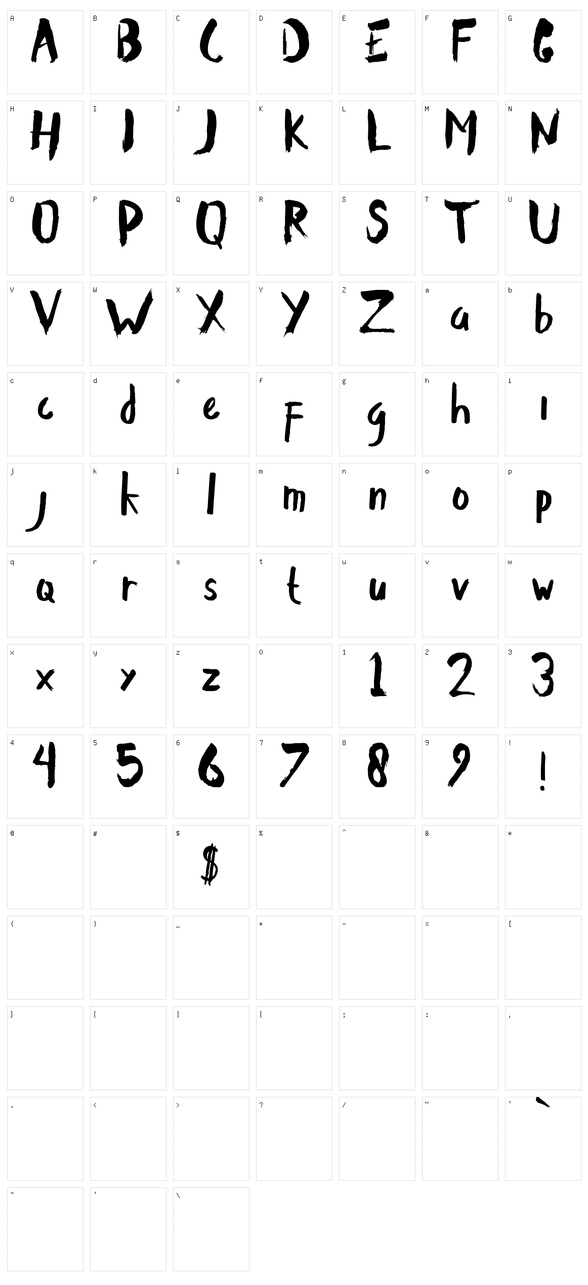 Renjana Character Set