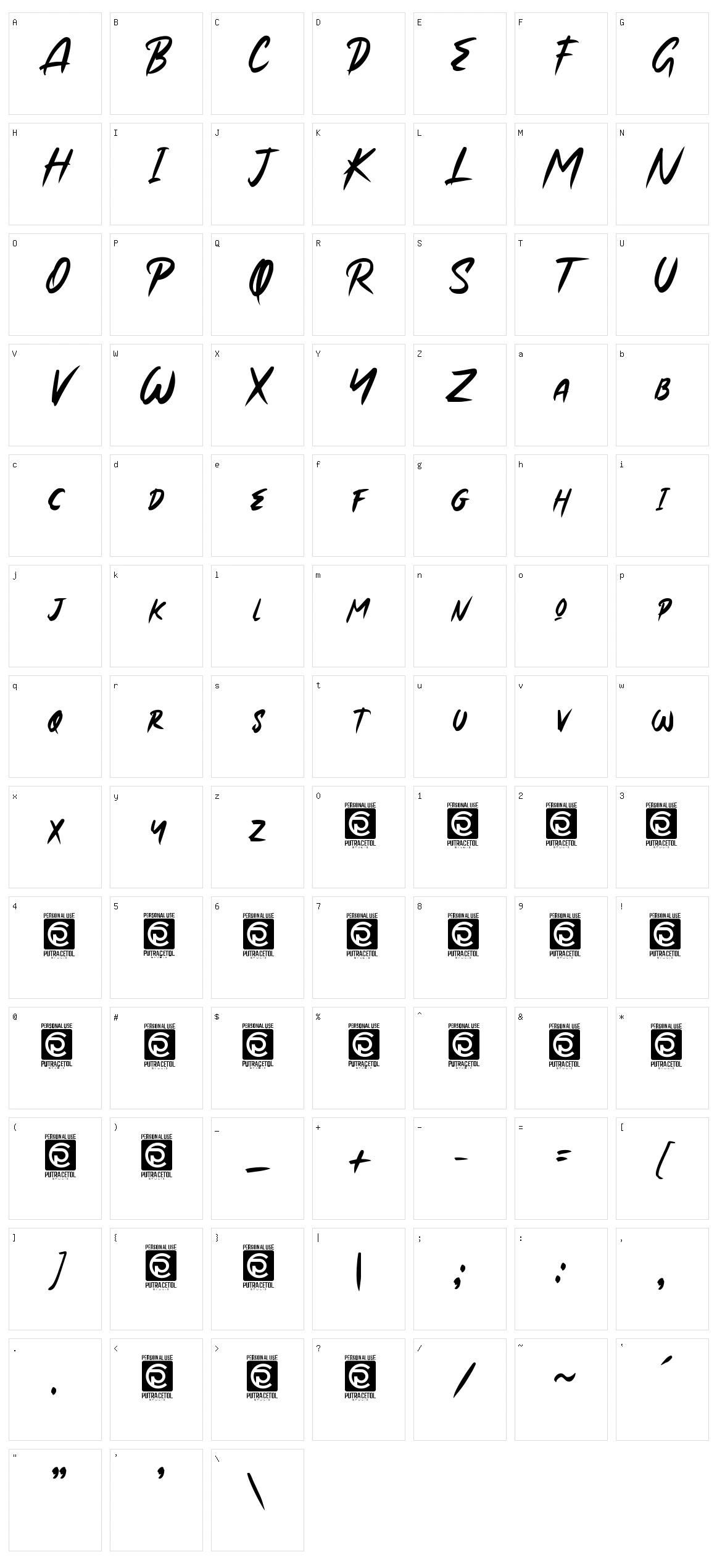 Roxer Character Set