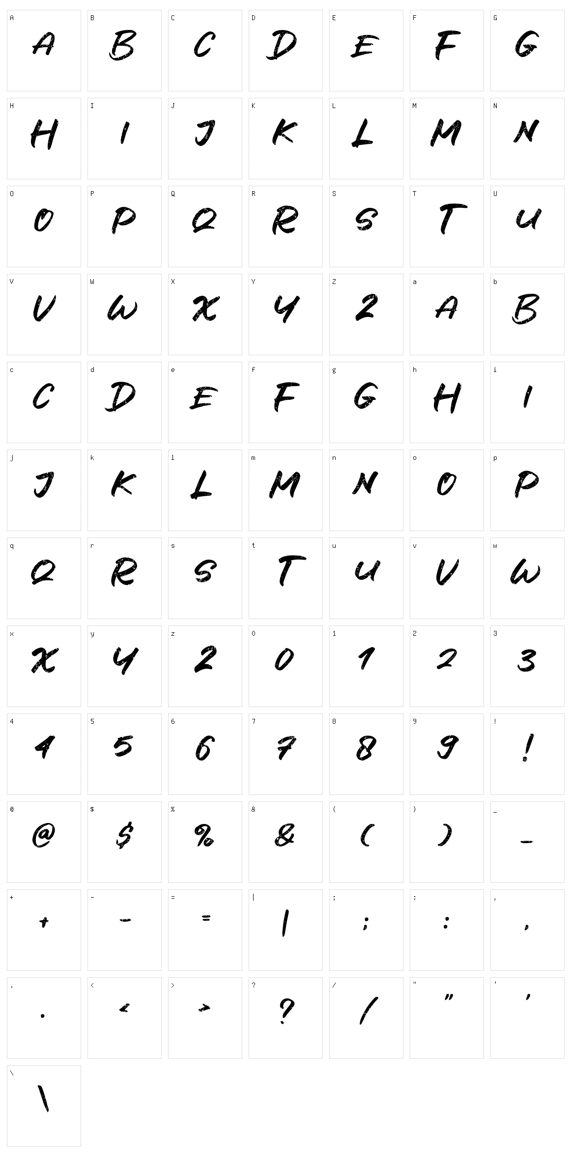 Black Wipe Character Set