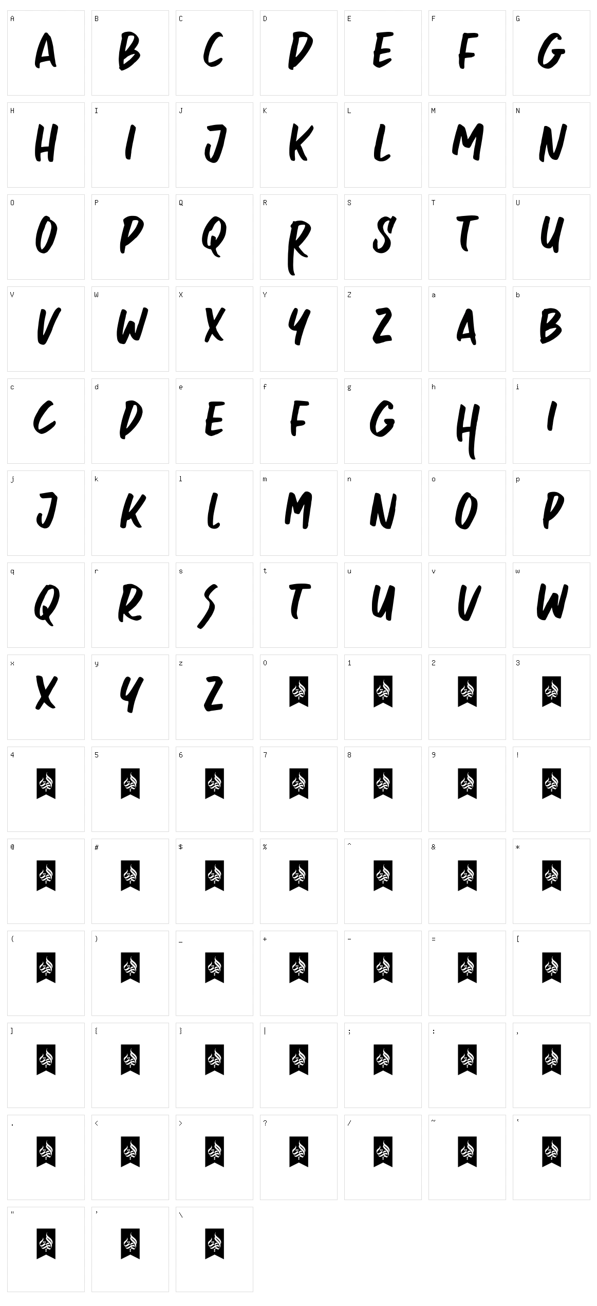 Rosheila Character Set