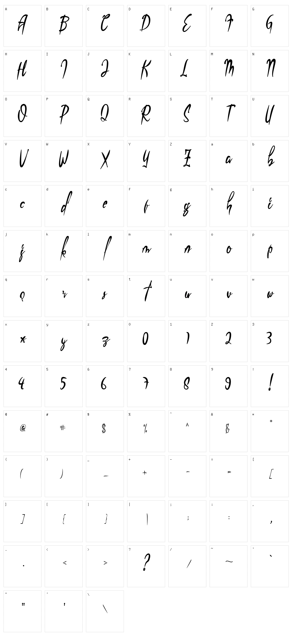Ellpacino Handbrush Character Set
