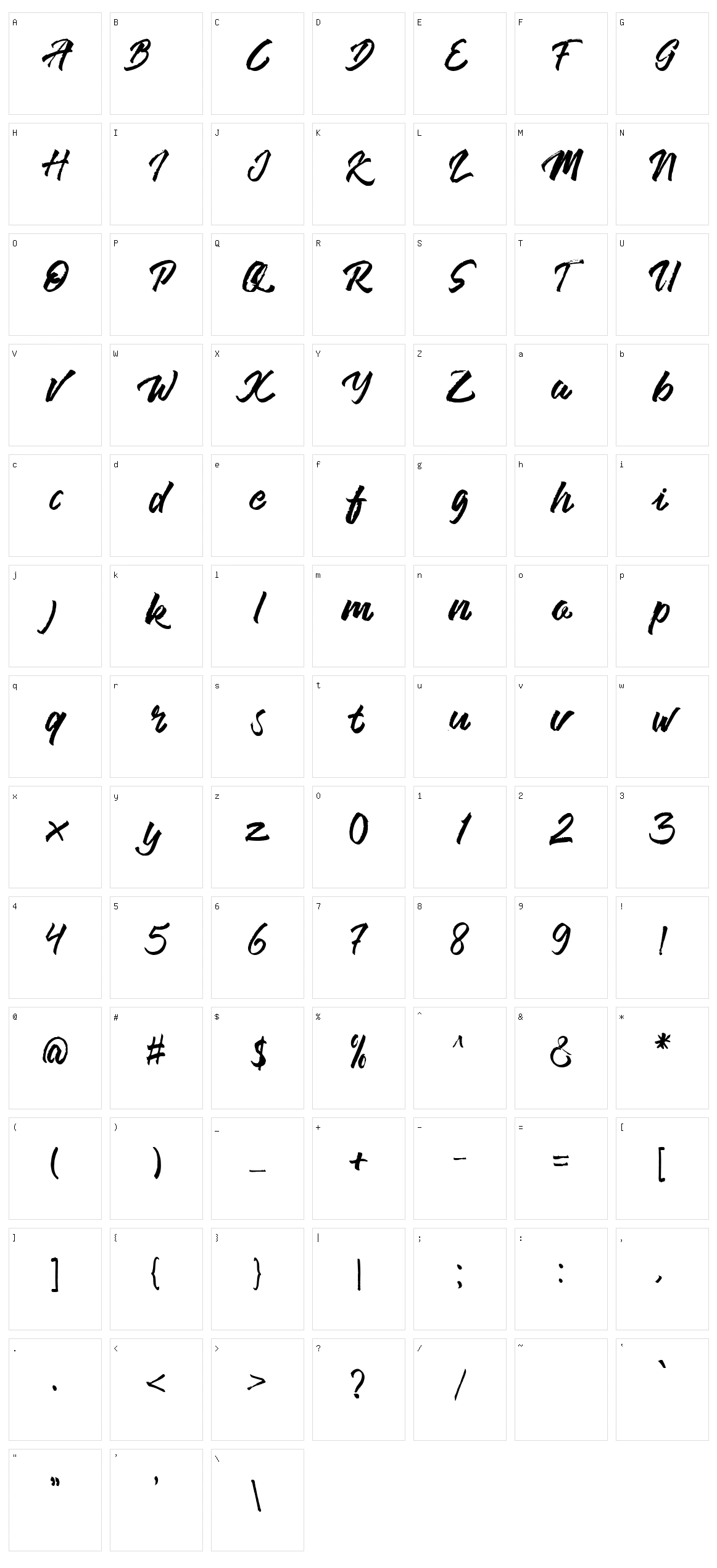 Barens Character Set