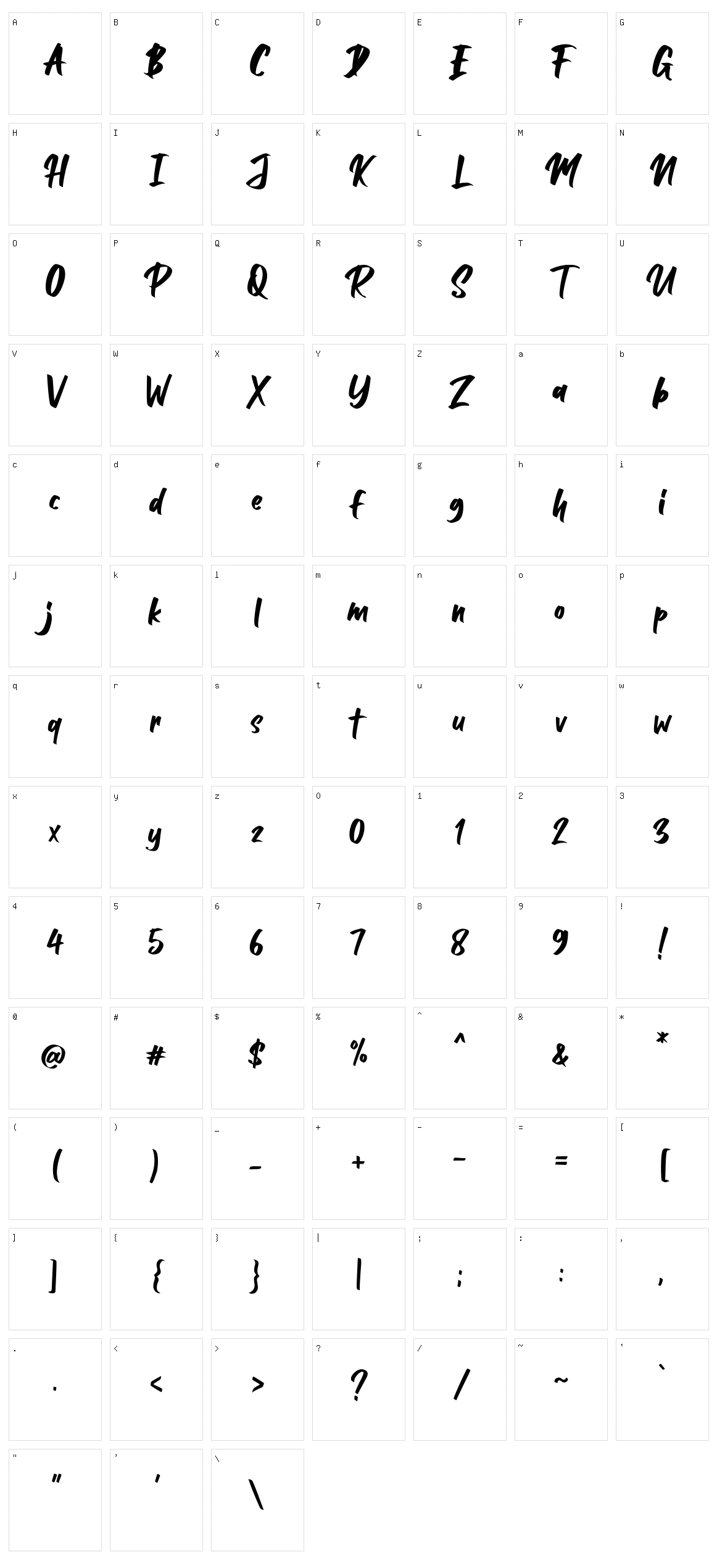 Balleho Character Set