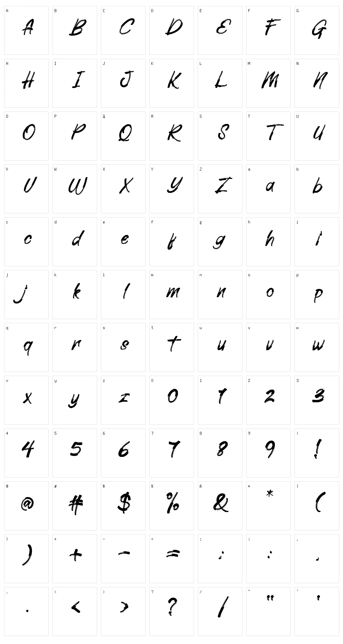 Elliot Character Set