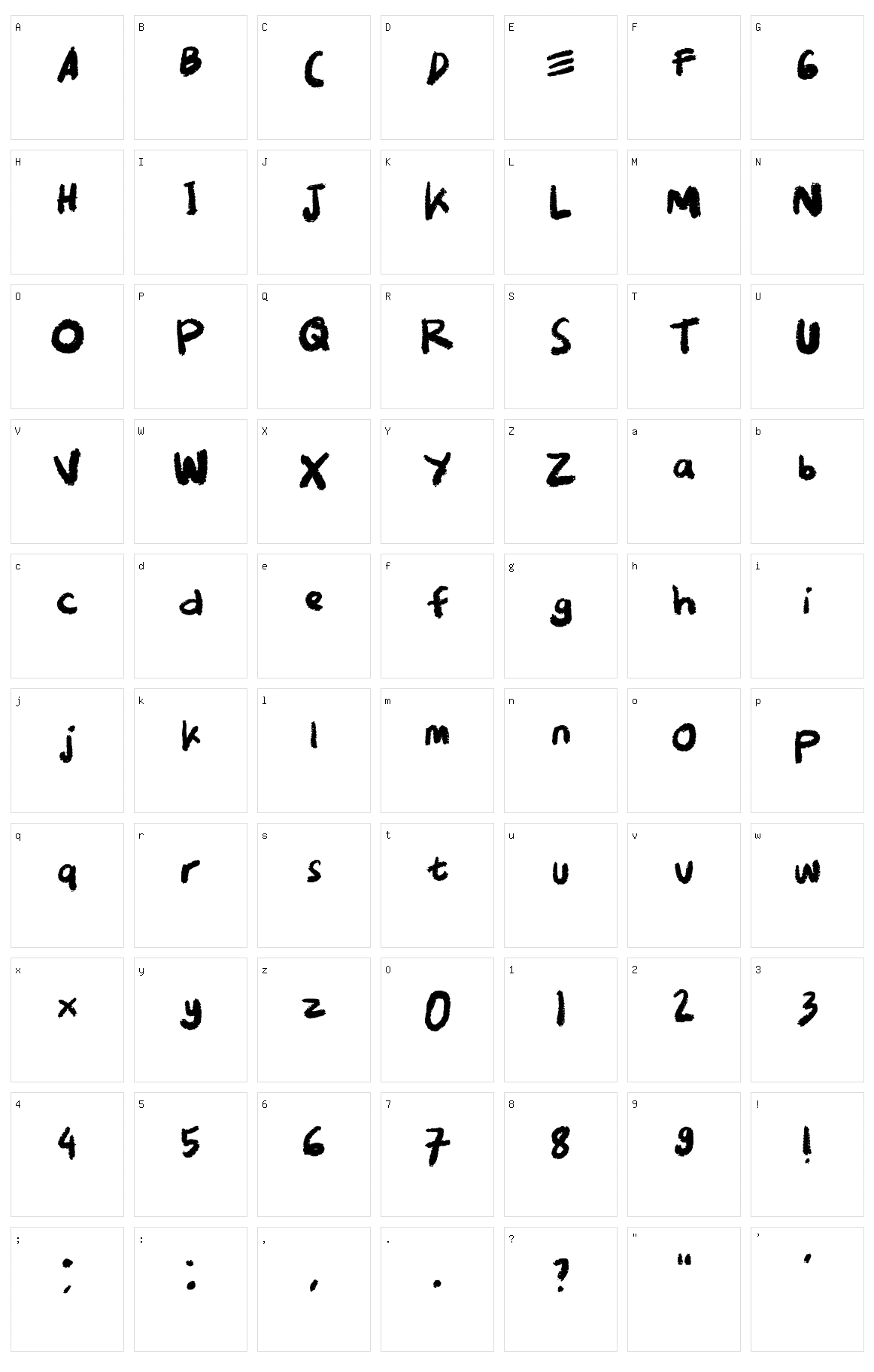 Hookspace Beta Character Set