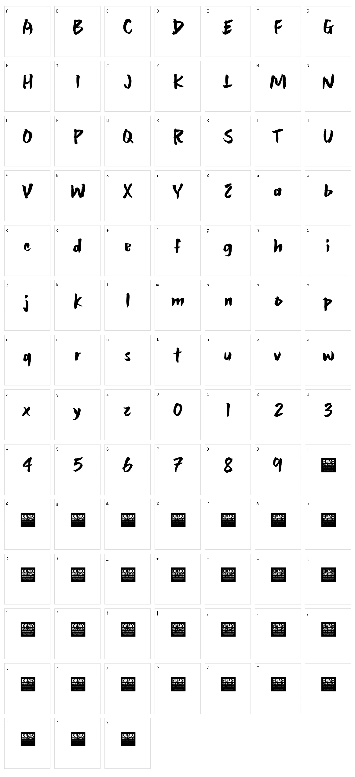 Altered Vision Character Set