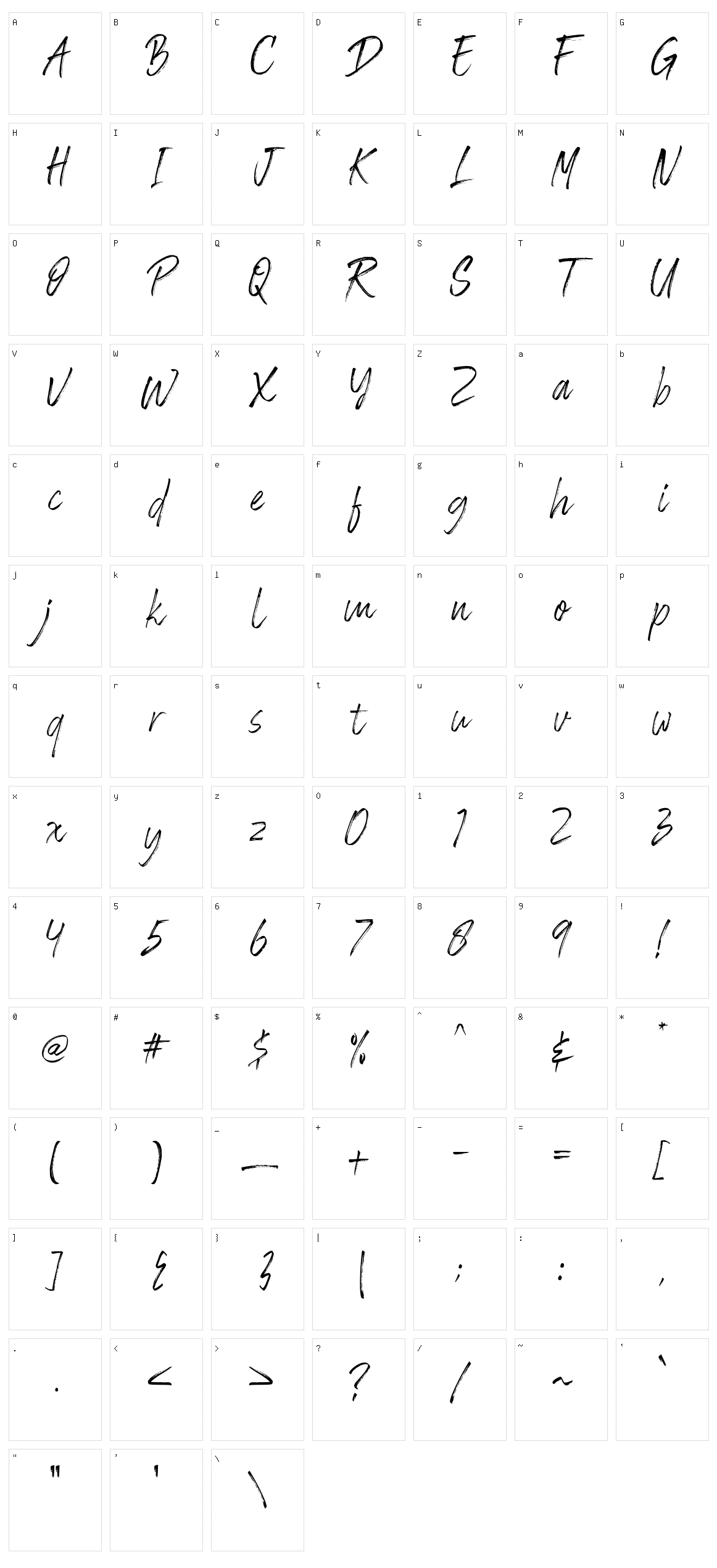 Wandhen Character Set
