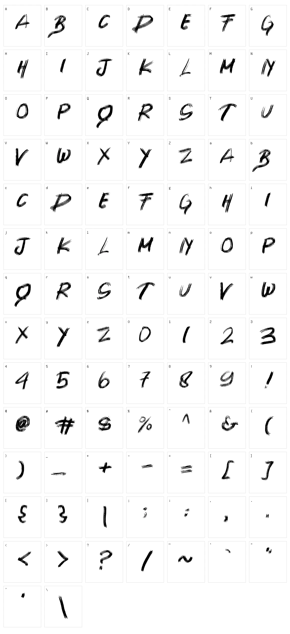 Shimasu Character Set