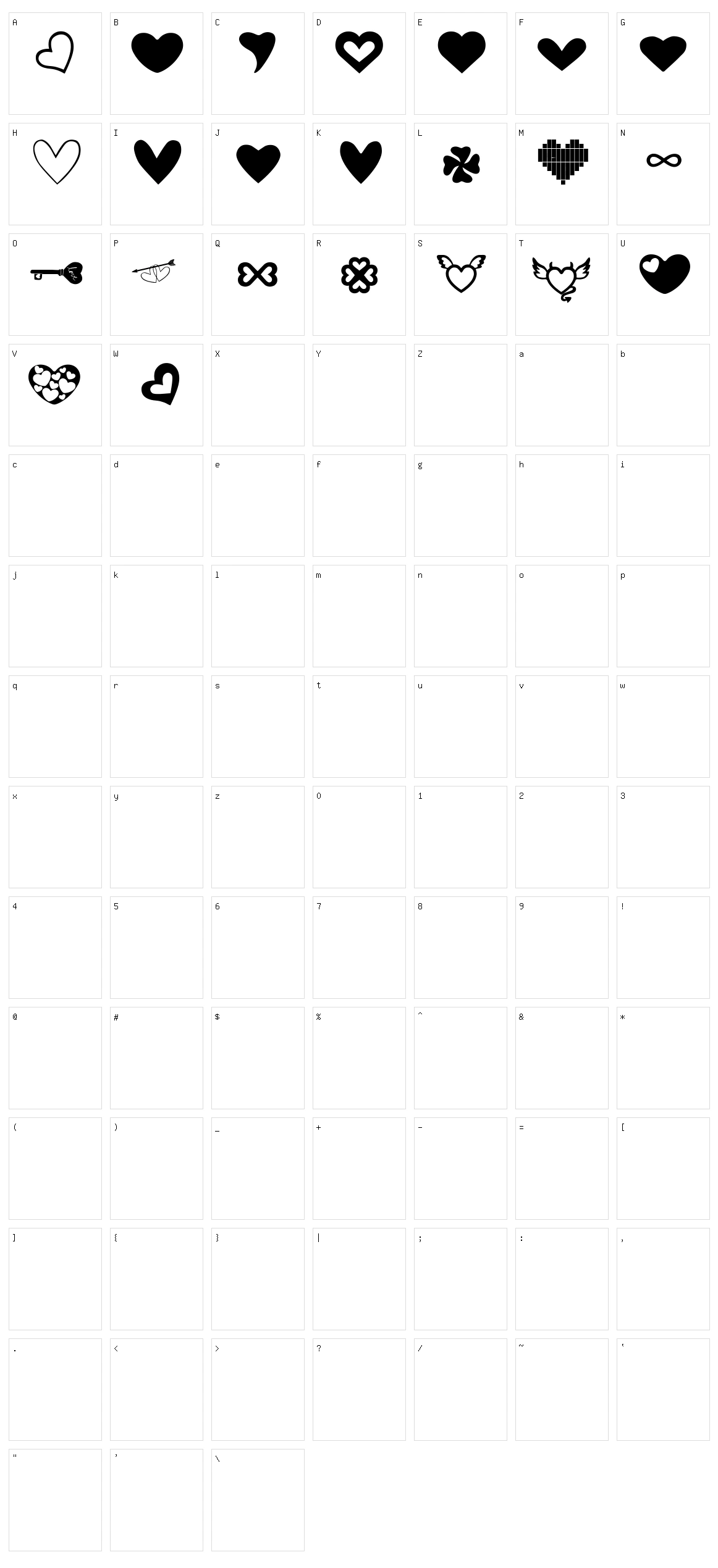 Love Amy Character Set