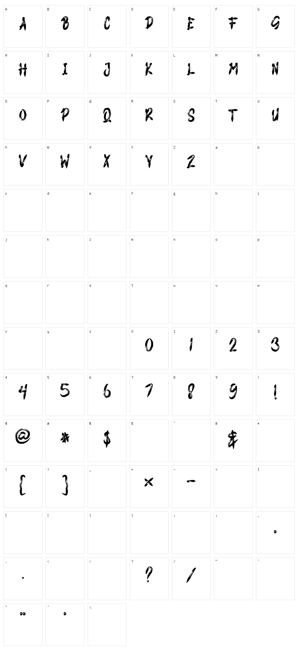 Parasite Character Set