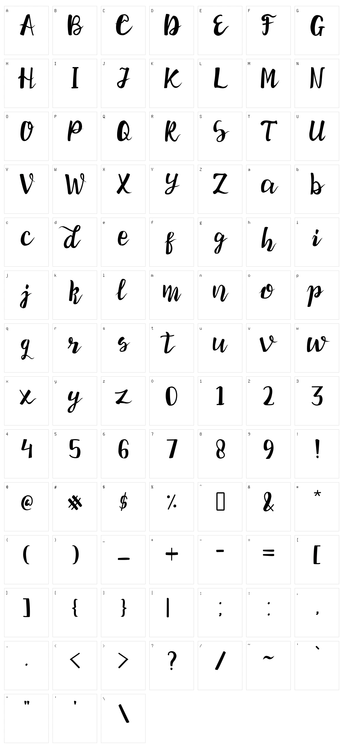 Shine Simi Character Set