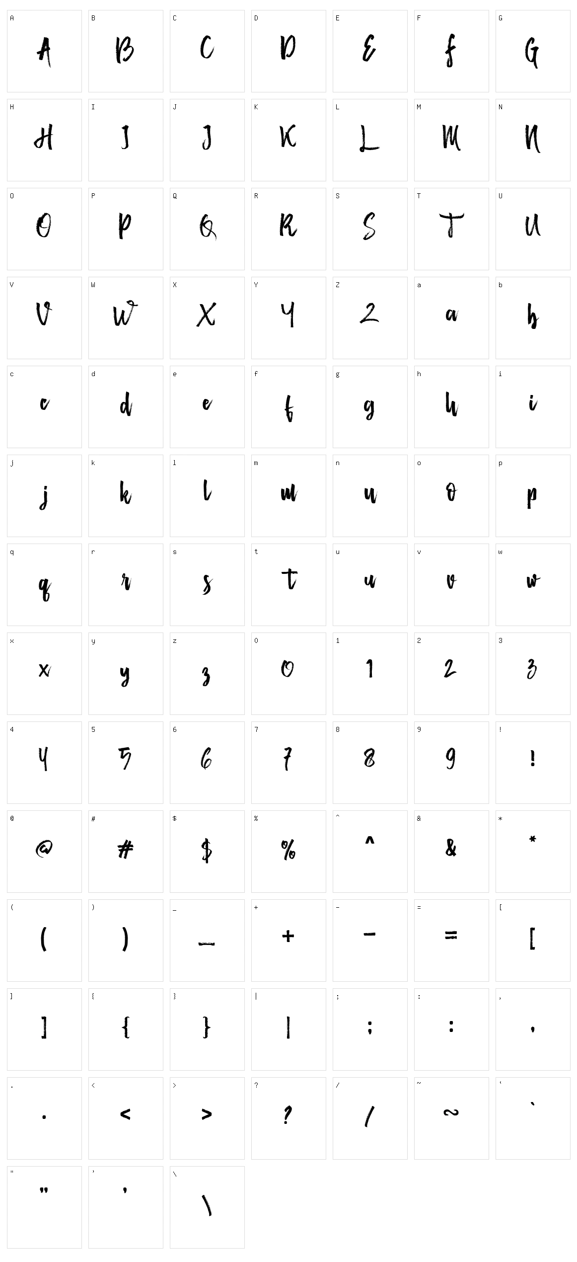 Mister Fast Character Set