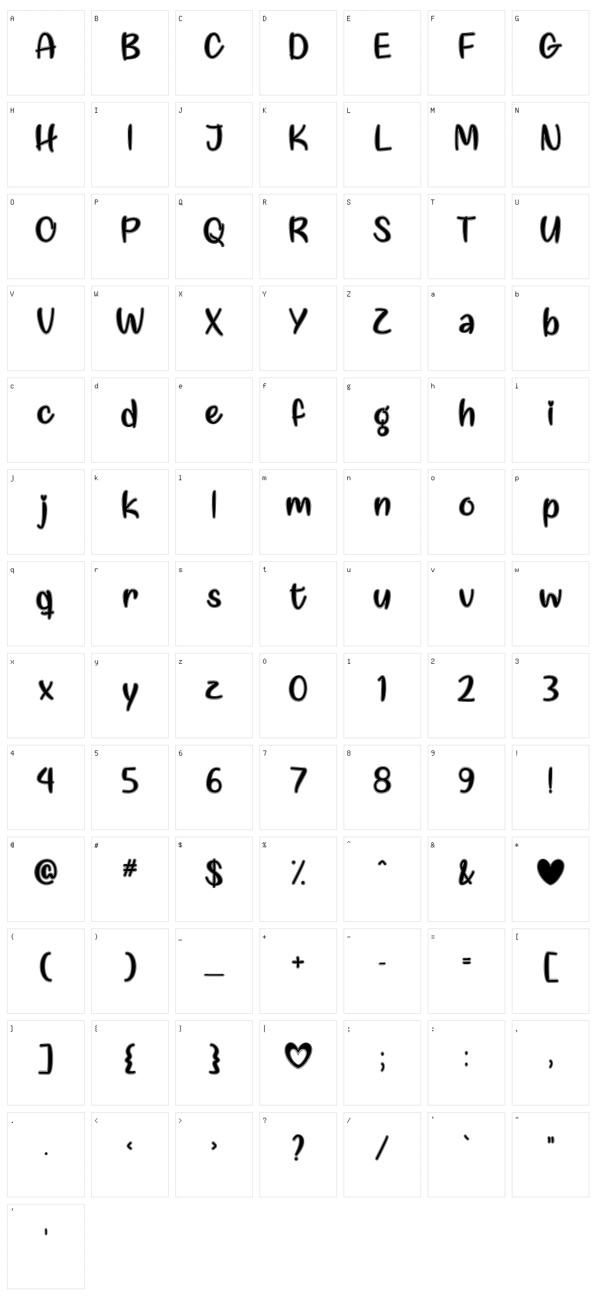 Love Like This Character Set