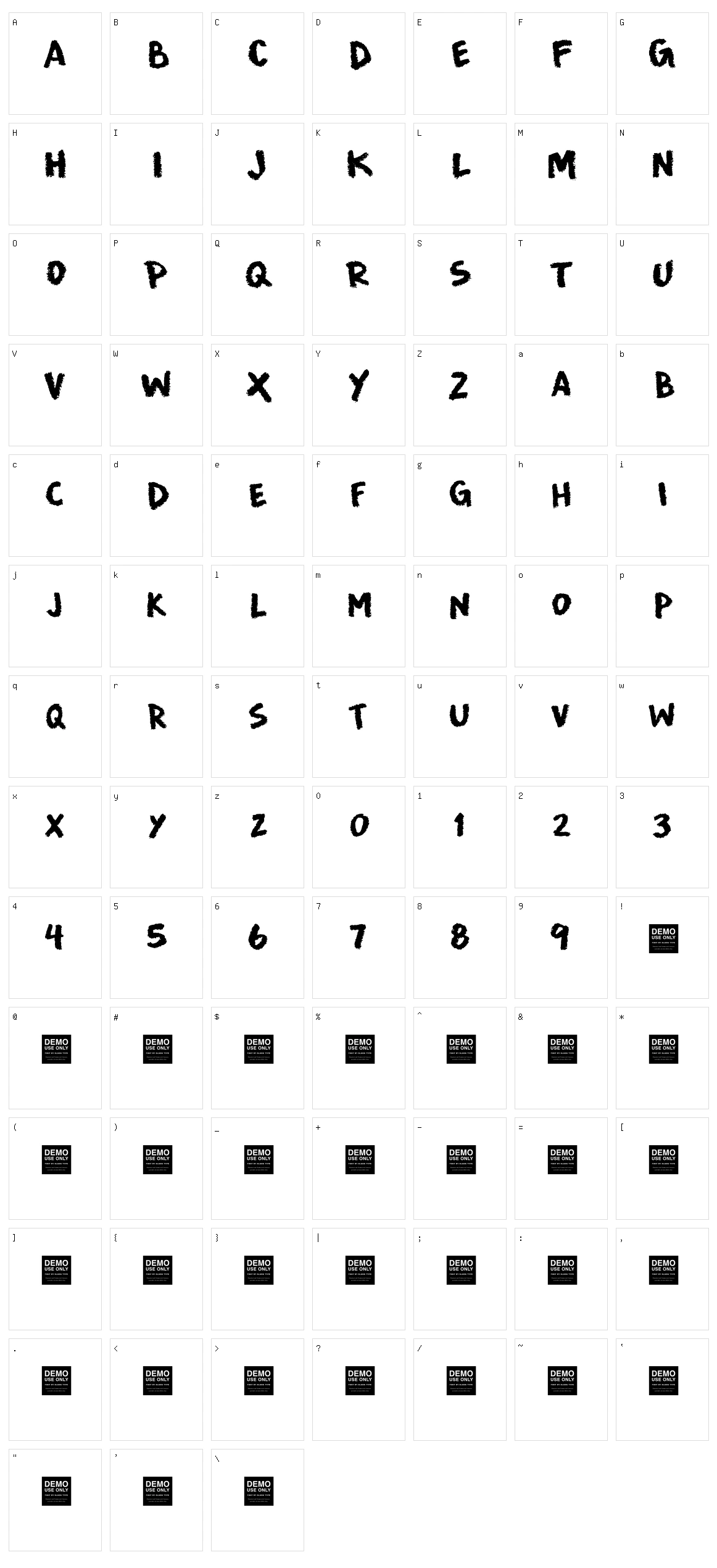 Fewer Looks Character Set