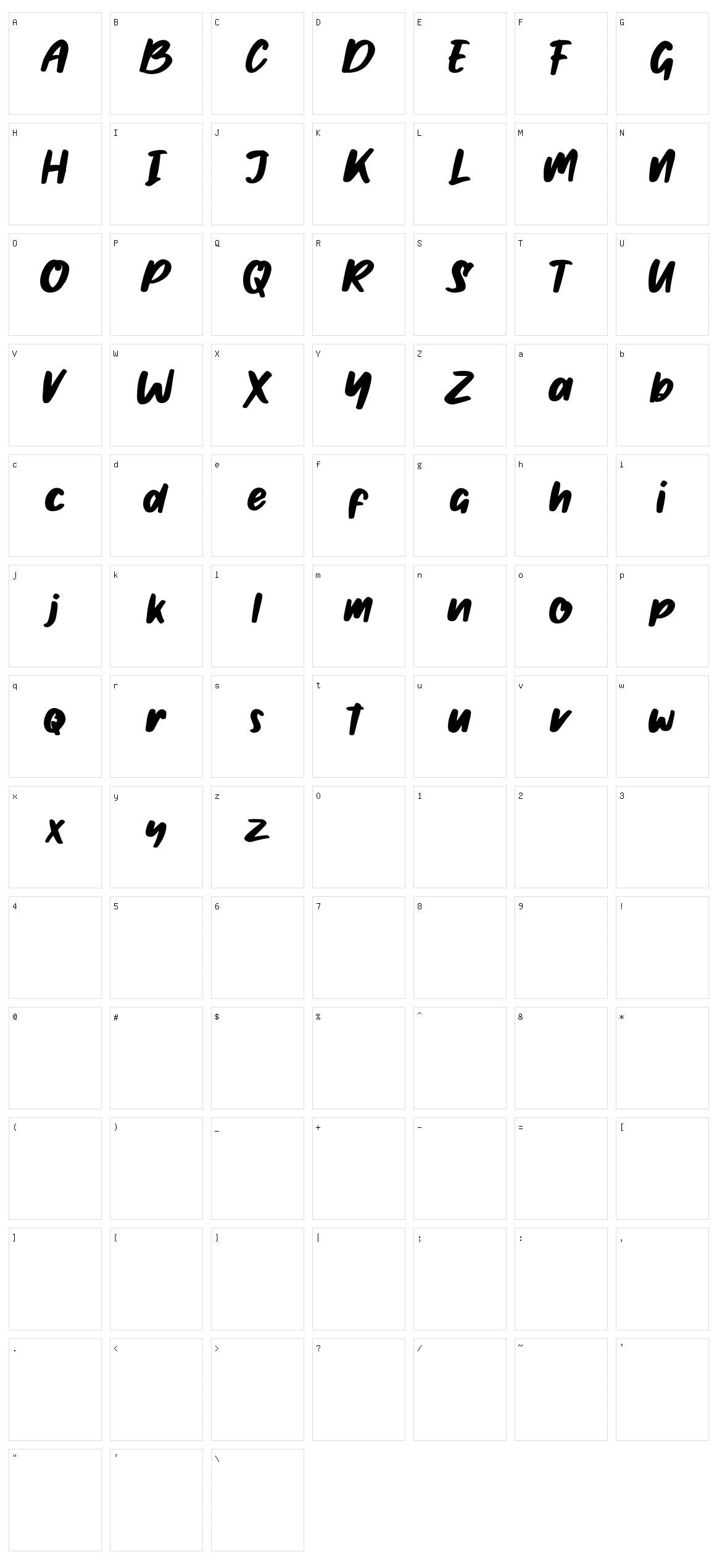 Ghotana Character Set