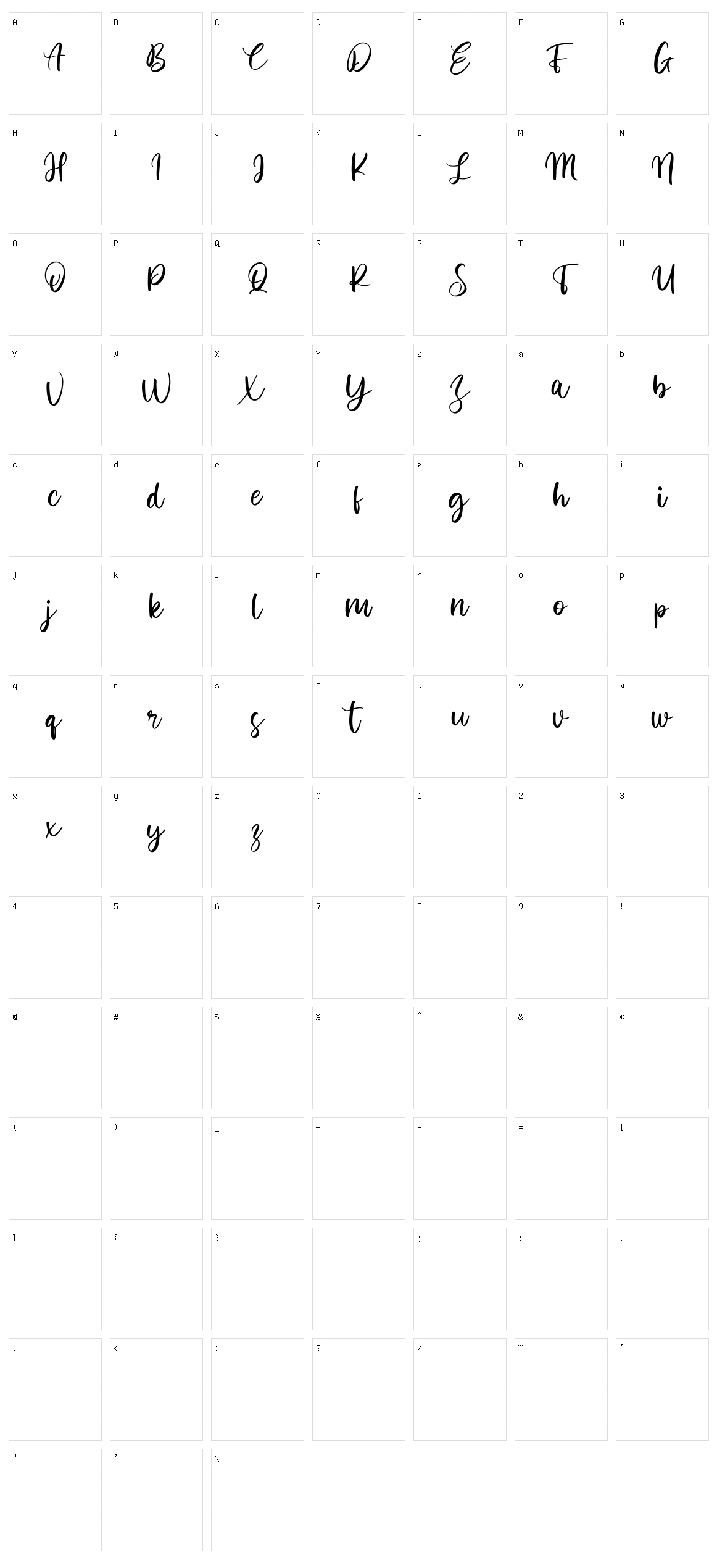 Brasons Risool Character Set
