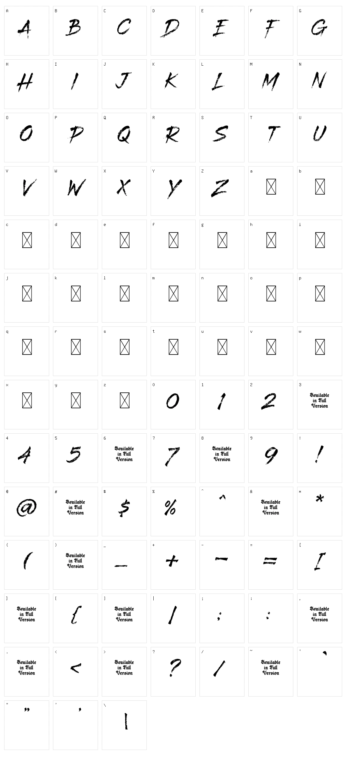 Konizuka Character Set