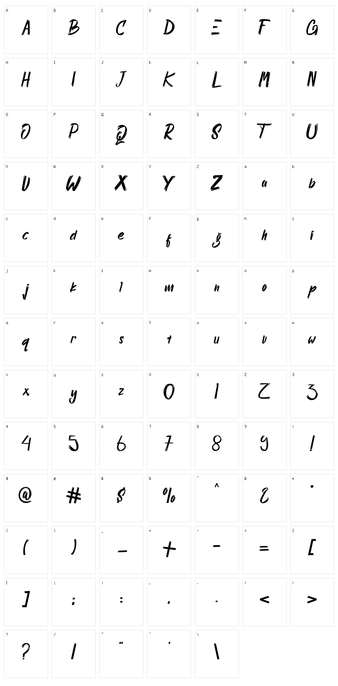 Scratch Character Set