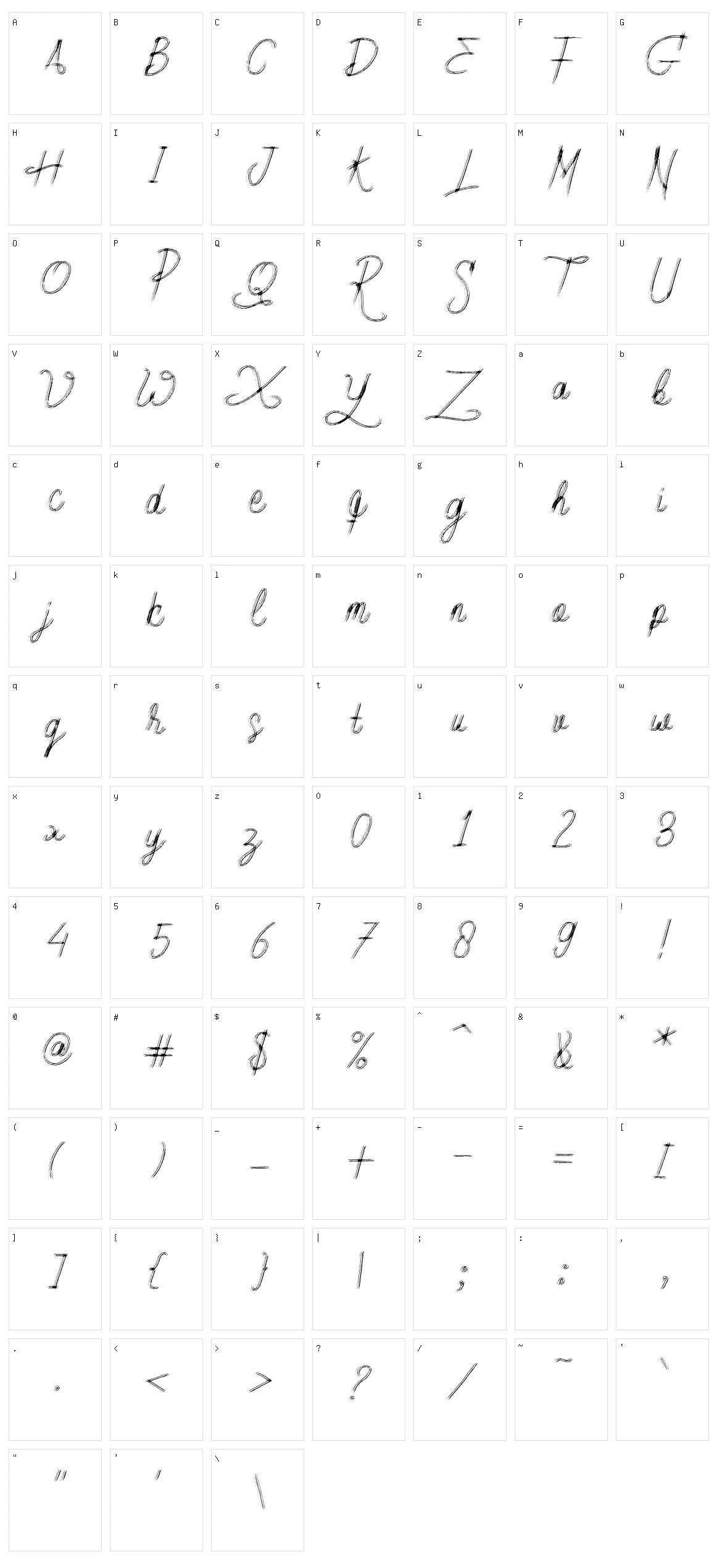 Youngers Character Set