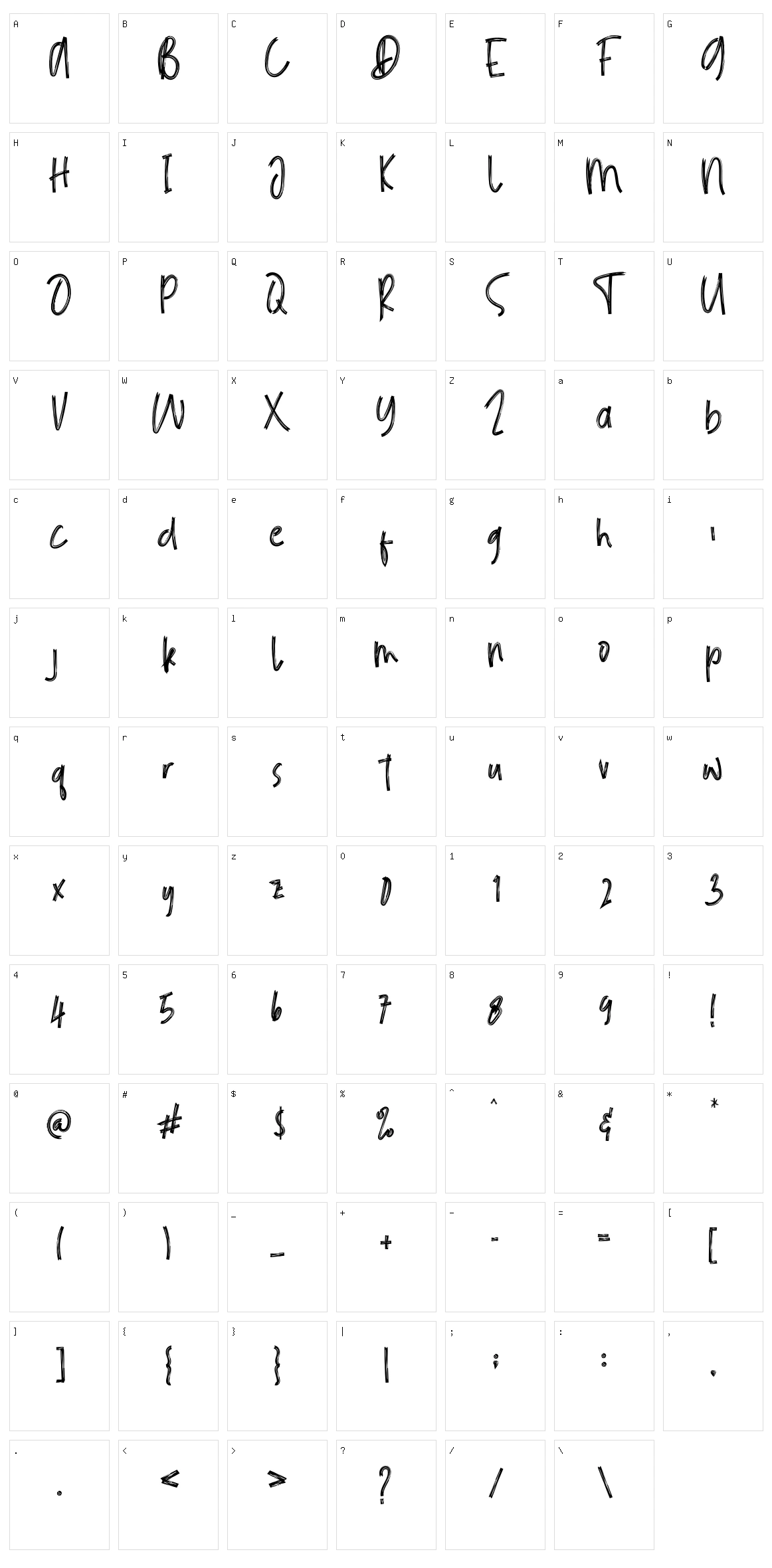 Black Paper Character Set