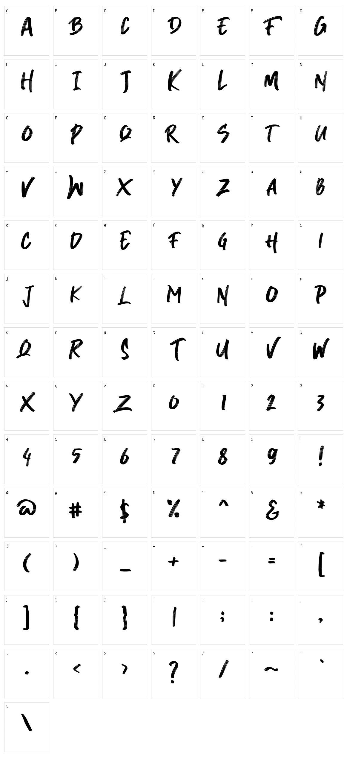 Breaker The Brush Character Set