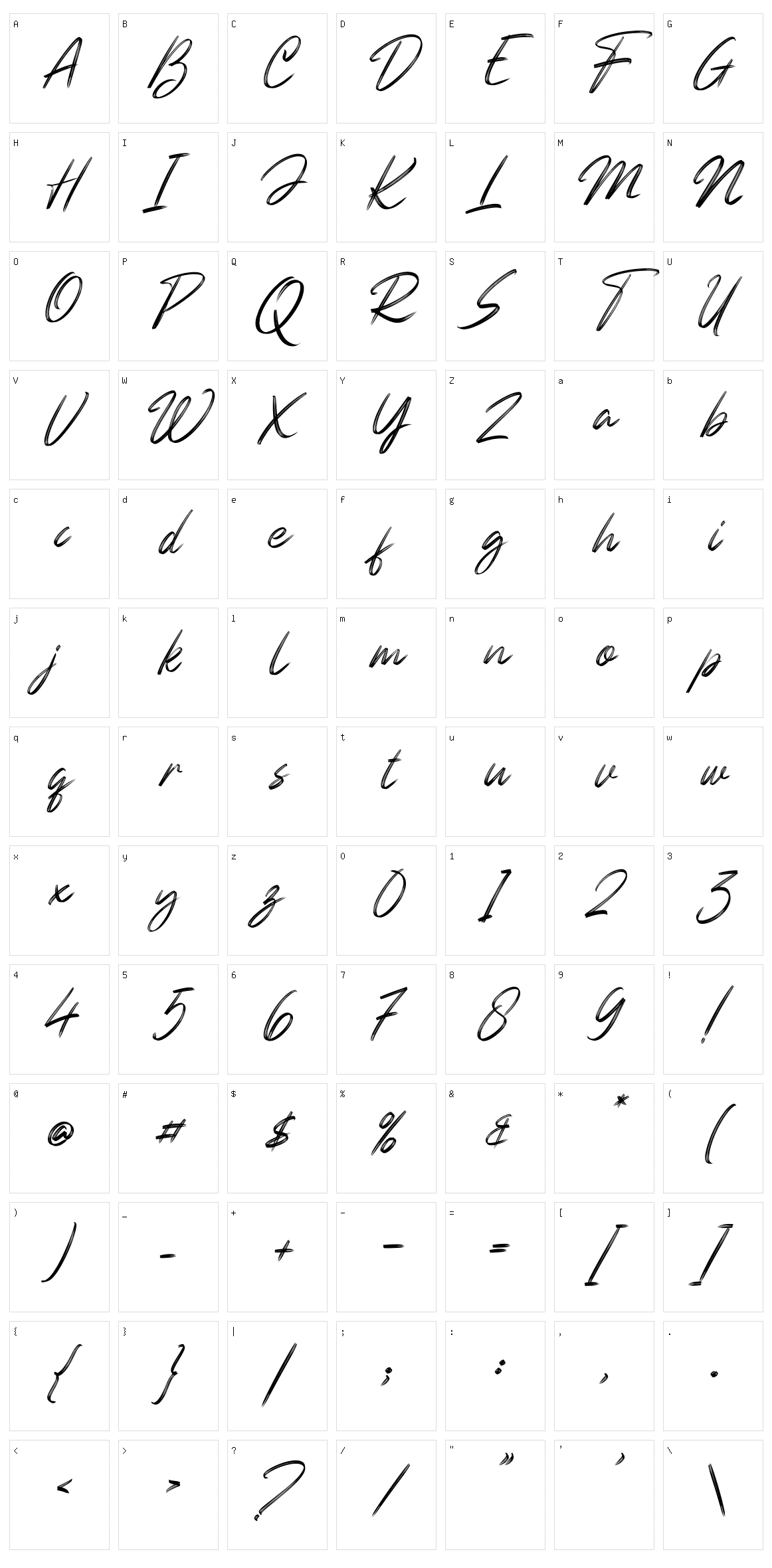 Genesiss Character Set