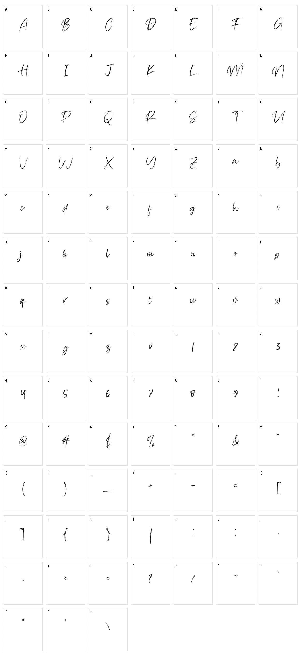 Firsta Character Set