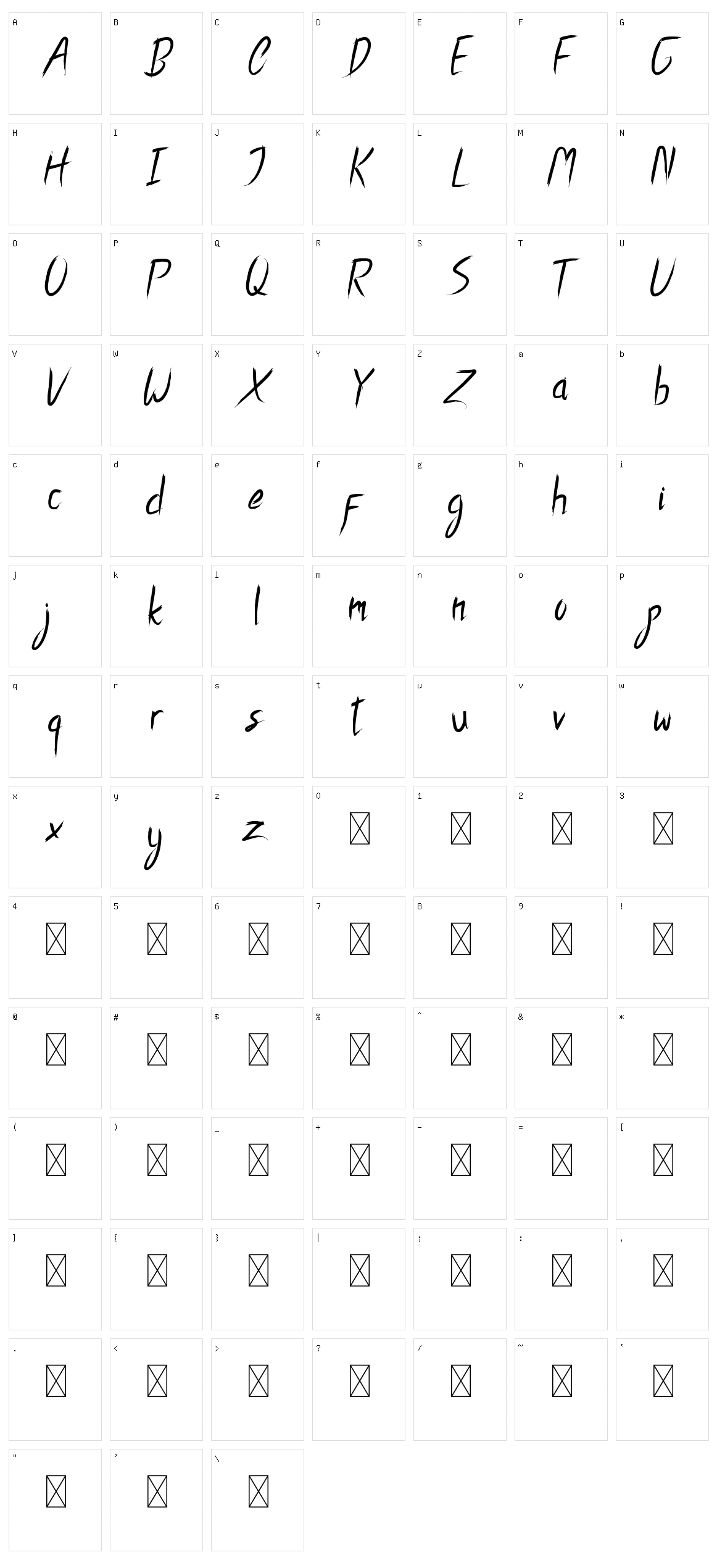Oscar Wright Character Set