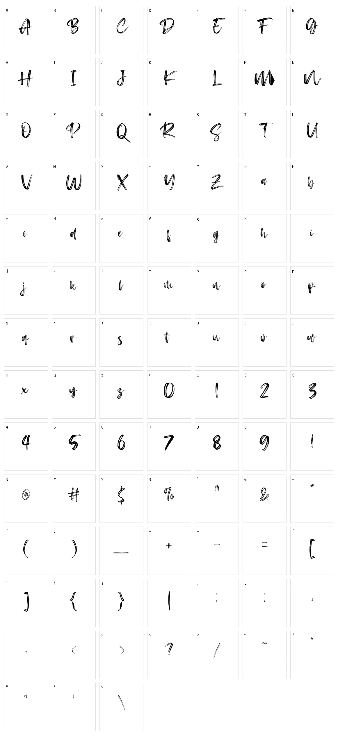 Rosekind Character Set
