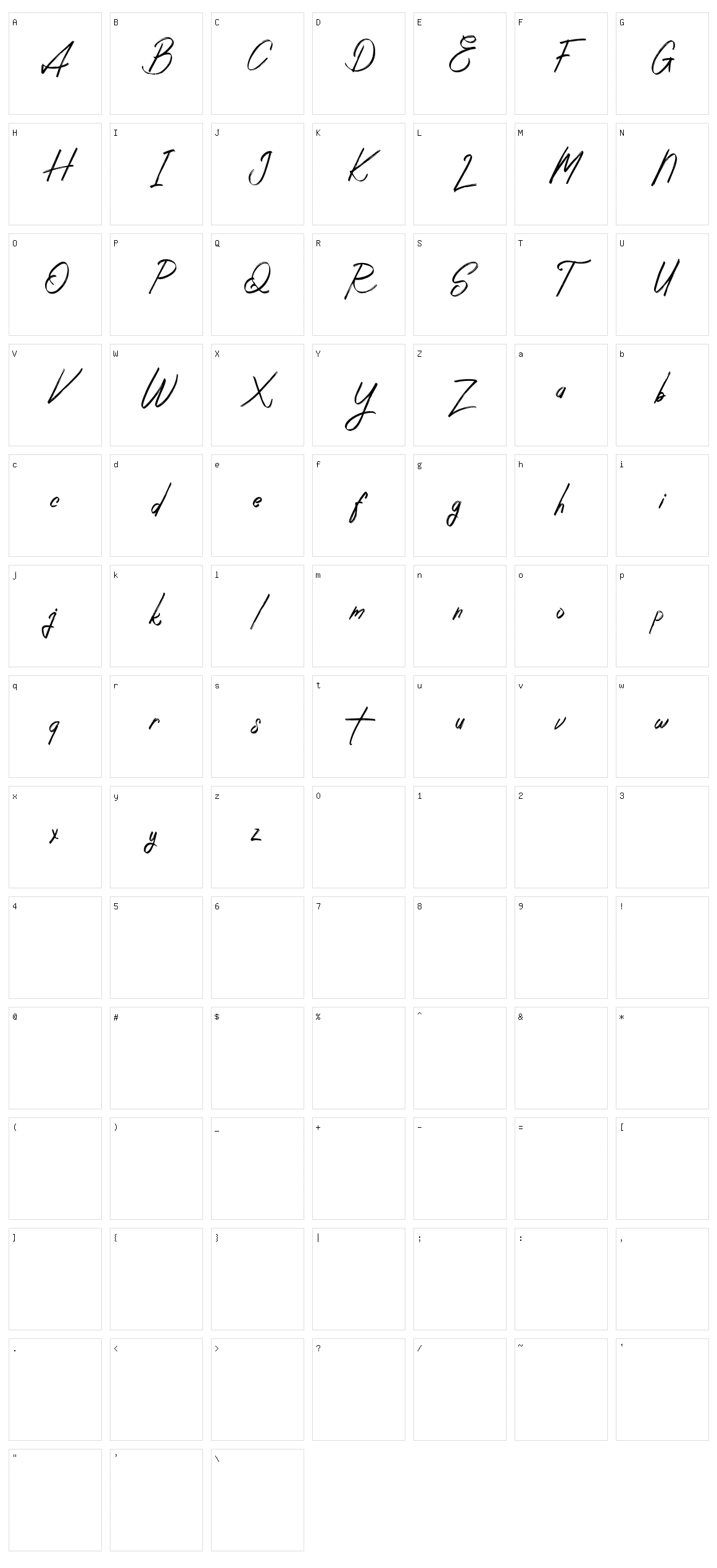 Silloute Character Set