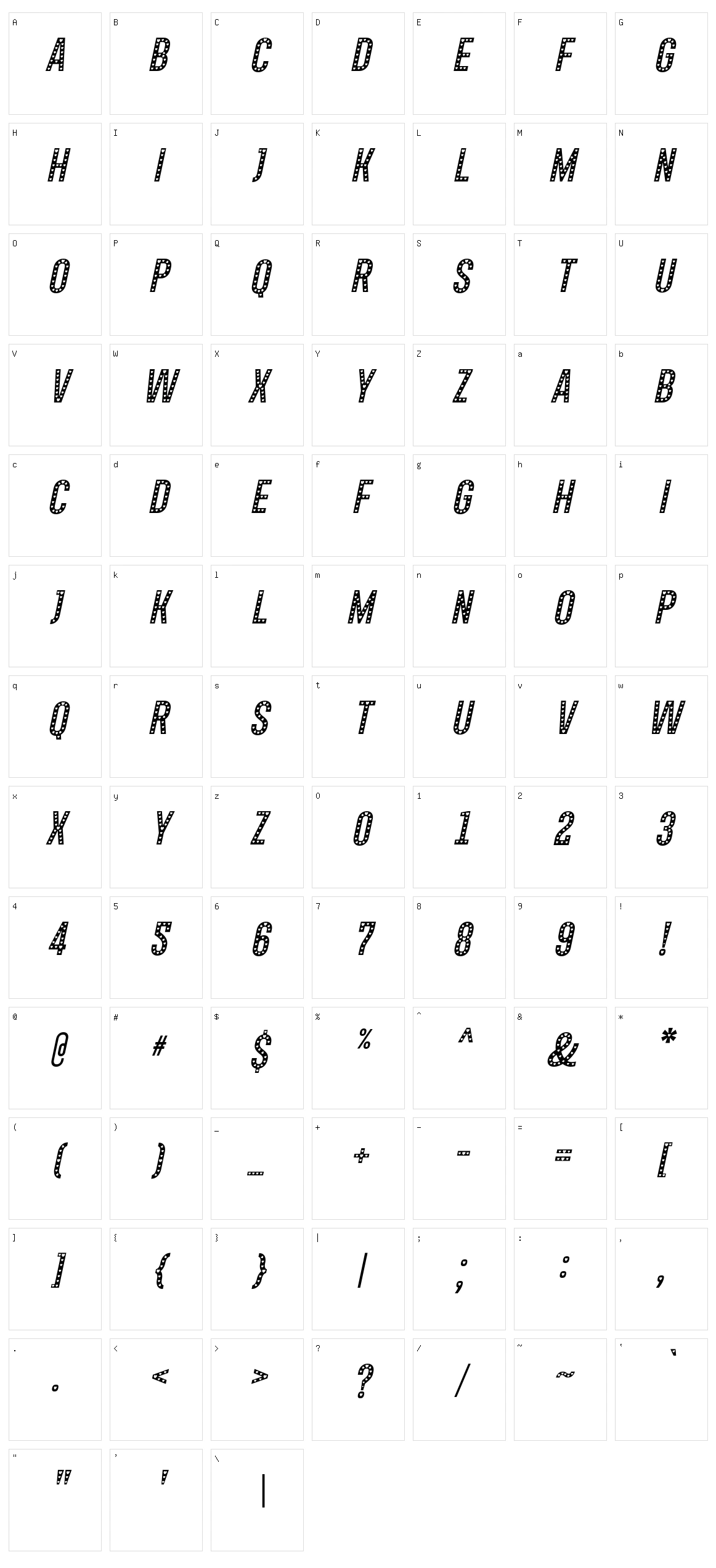 Xhers Alove Character Set