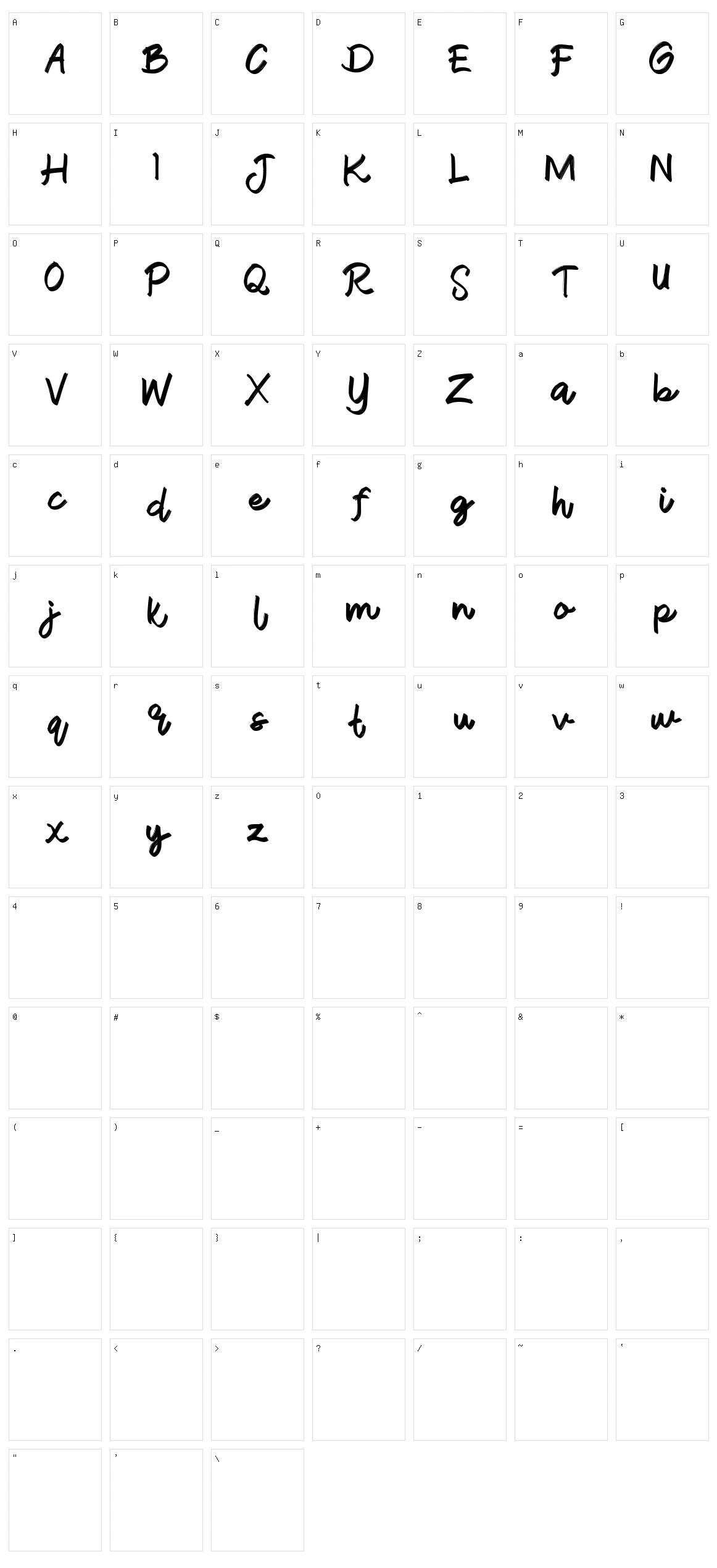 Thune Character Set