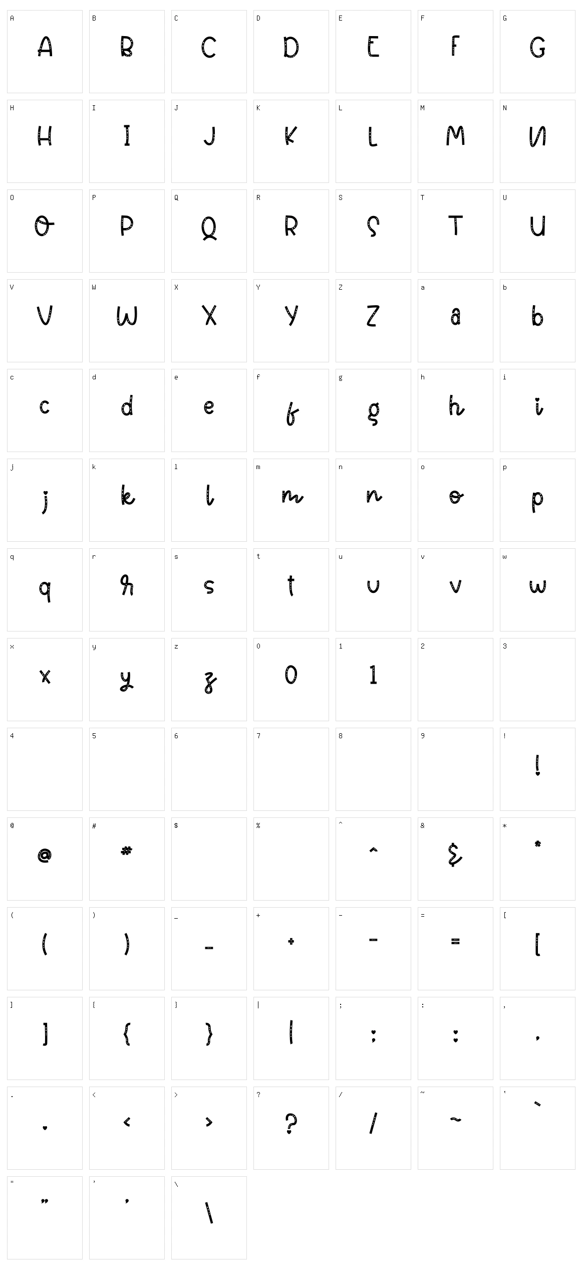 Valentine Heart Character Set