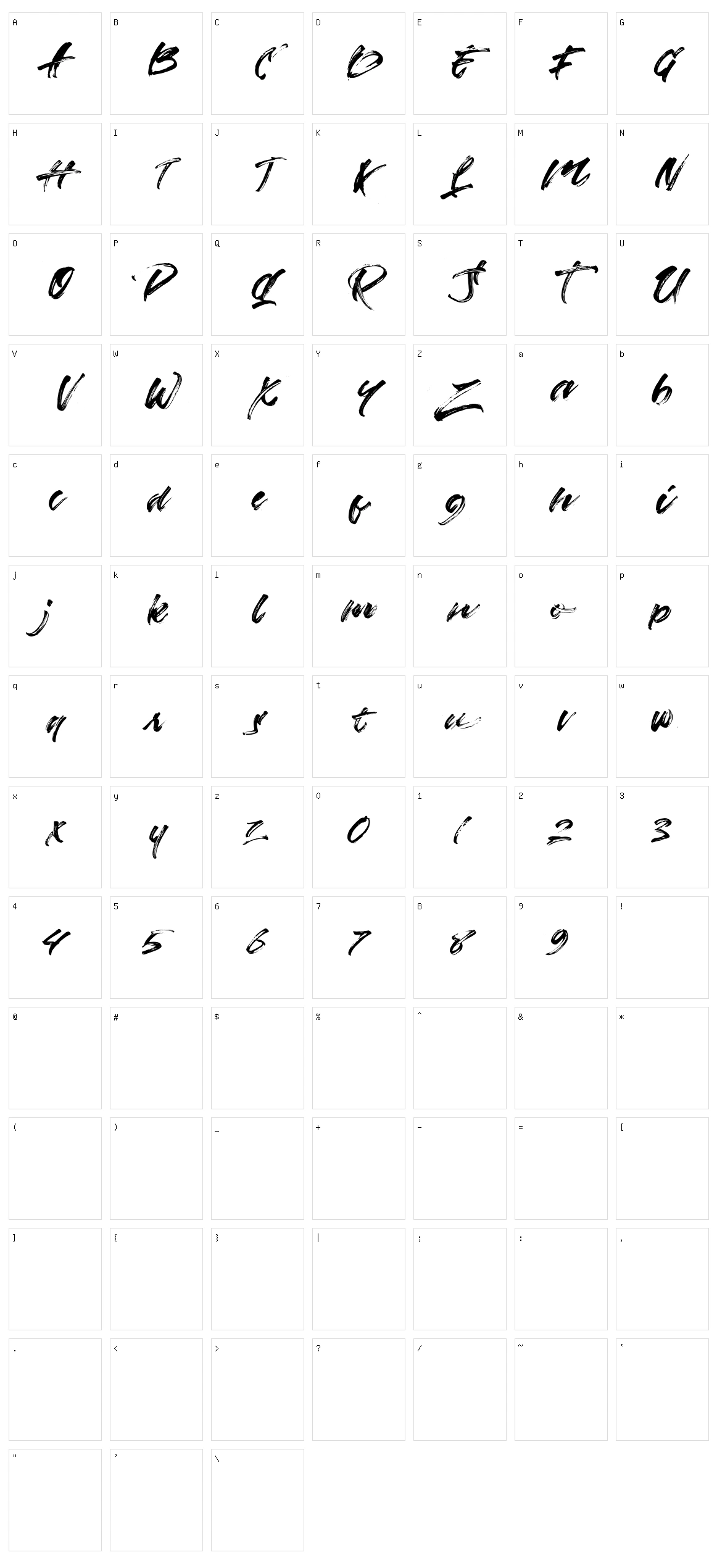 Strade Eqrem Character Set