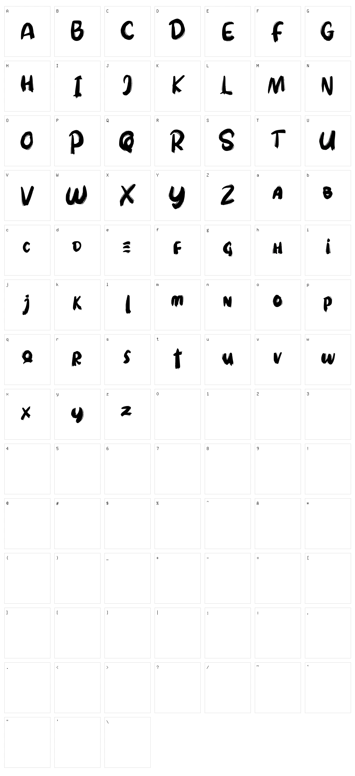 Qunomy Character Set