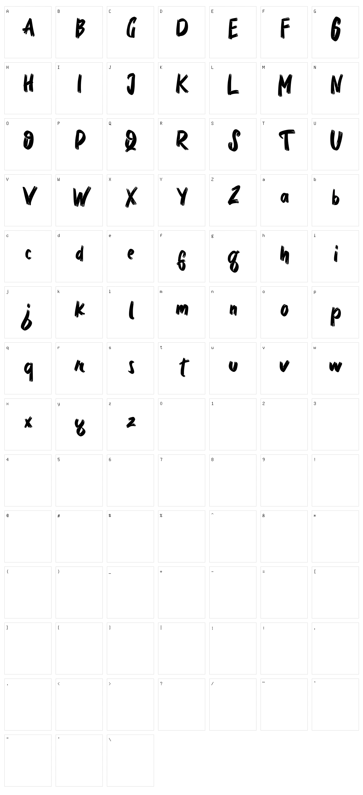 Bedmifo Character Set