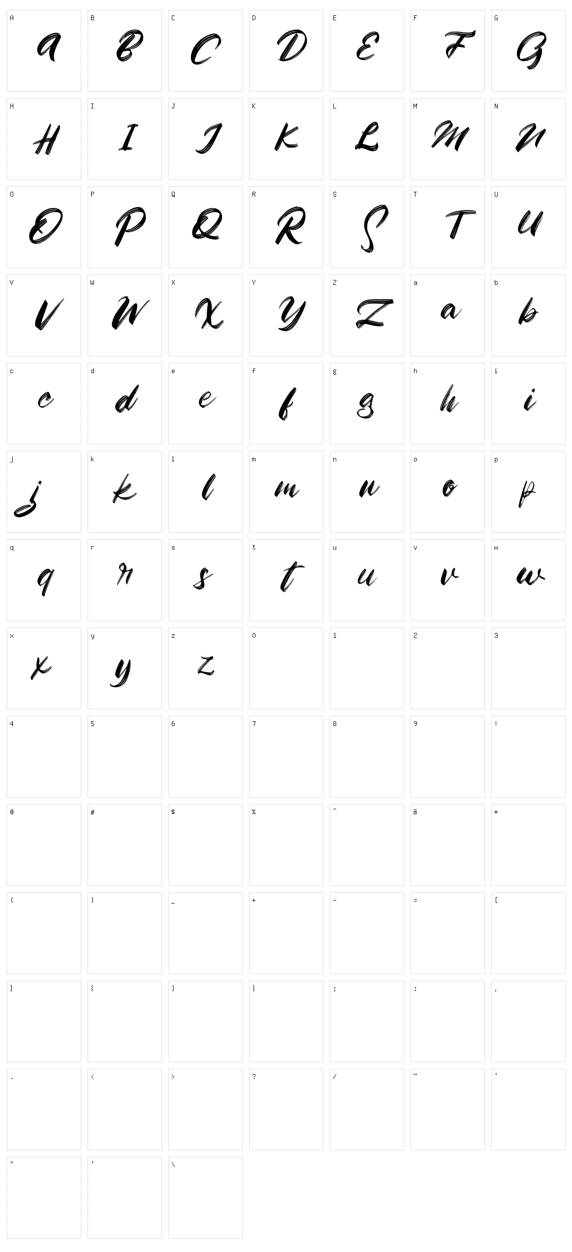 Zigas Character Set