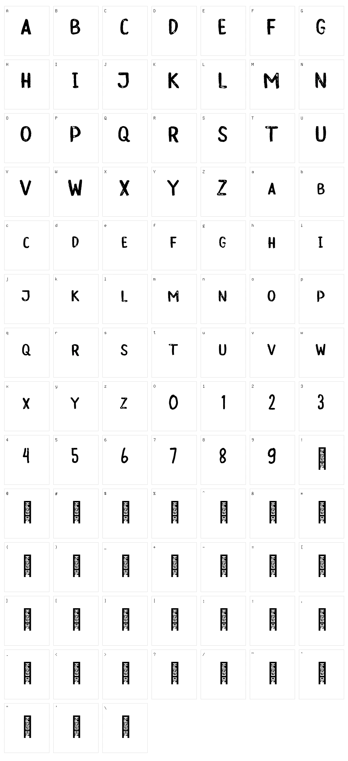 Quachita Character Set