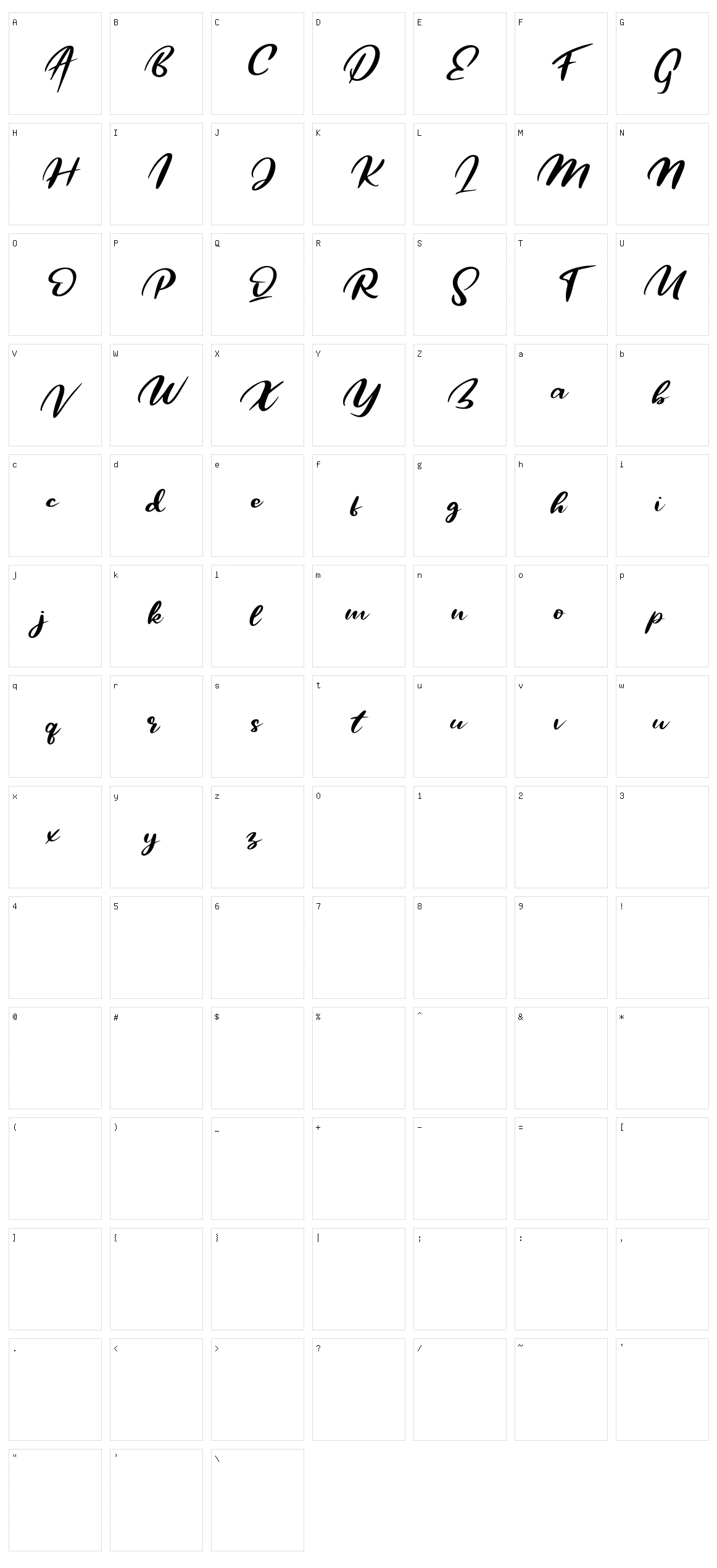 Qors Character Set