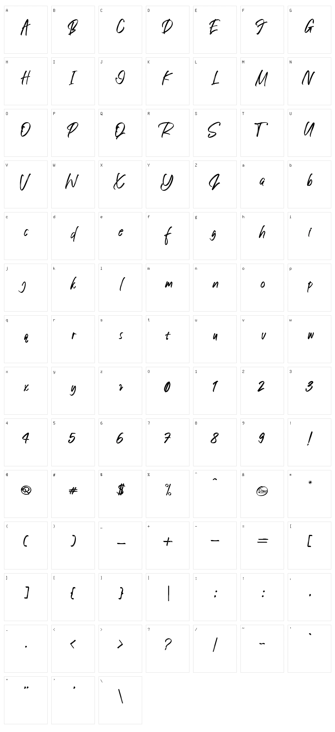 Black Eagle Character Set