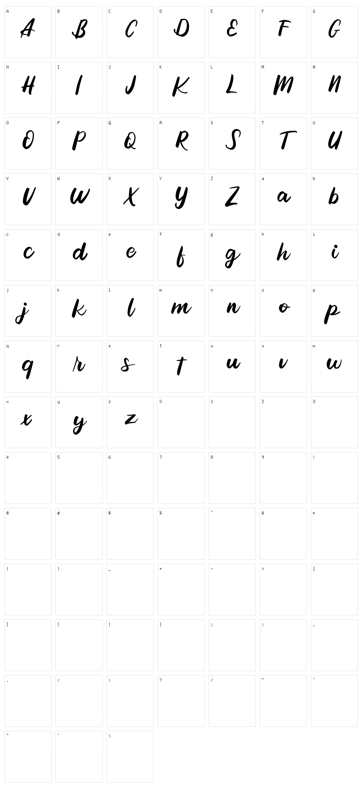 Reffin Character Set