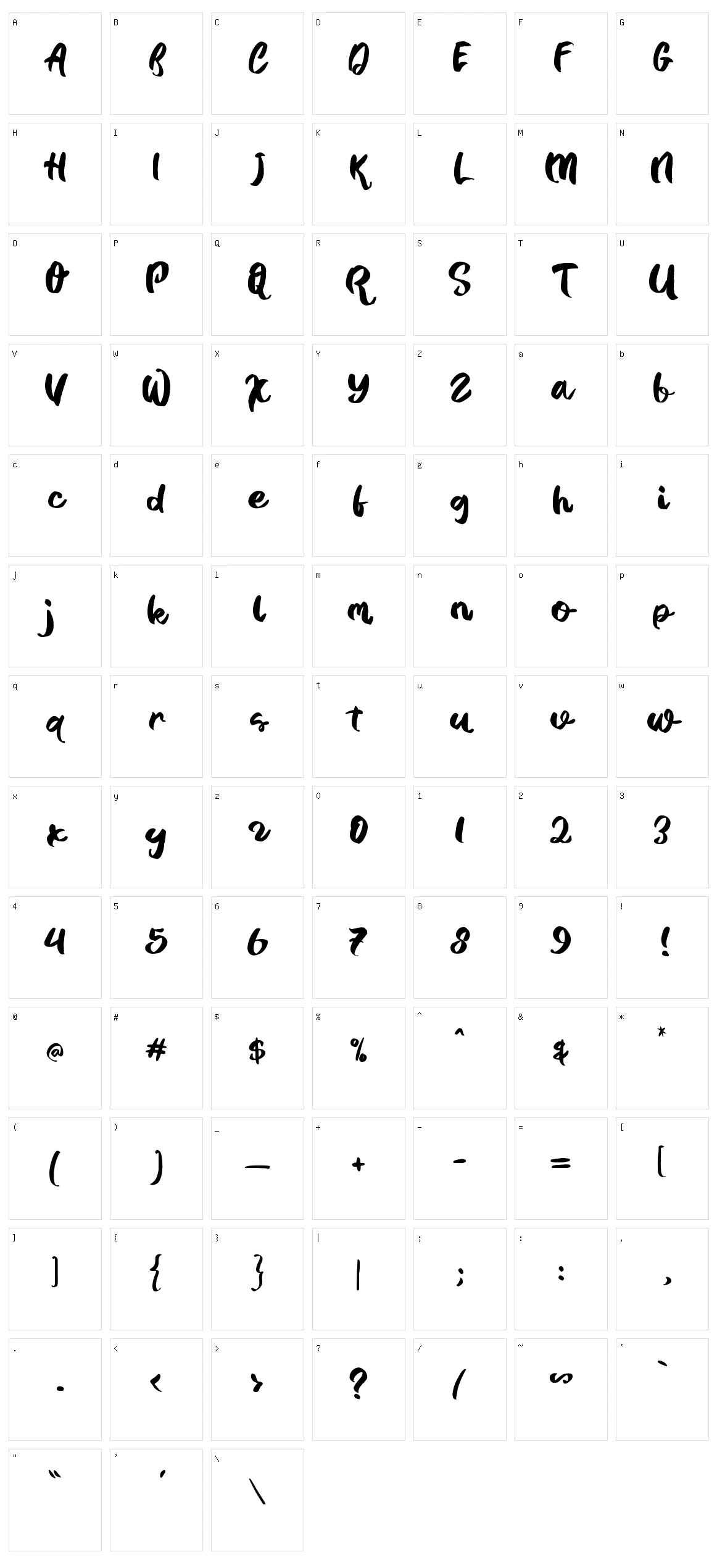 Castel Character Set