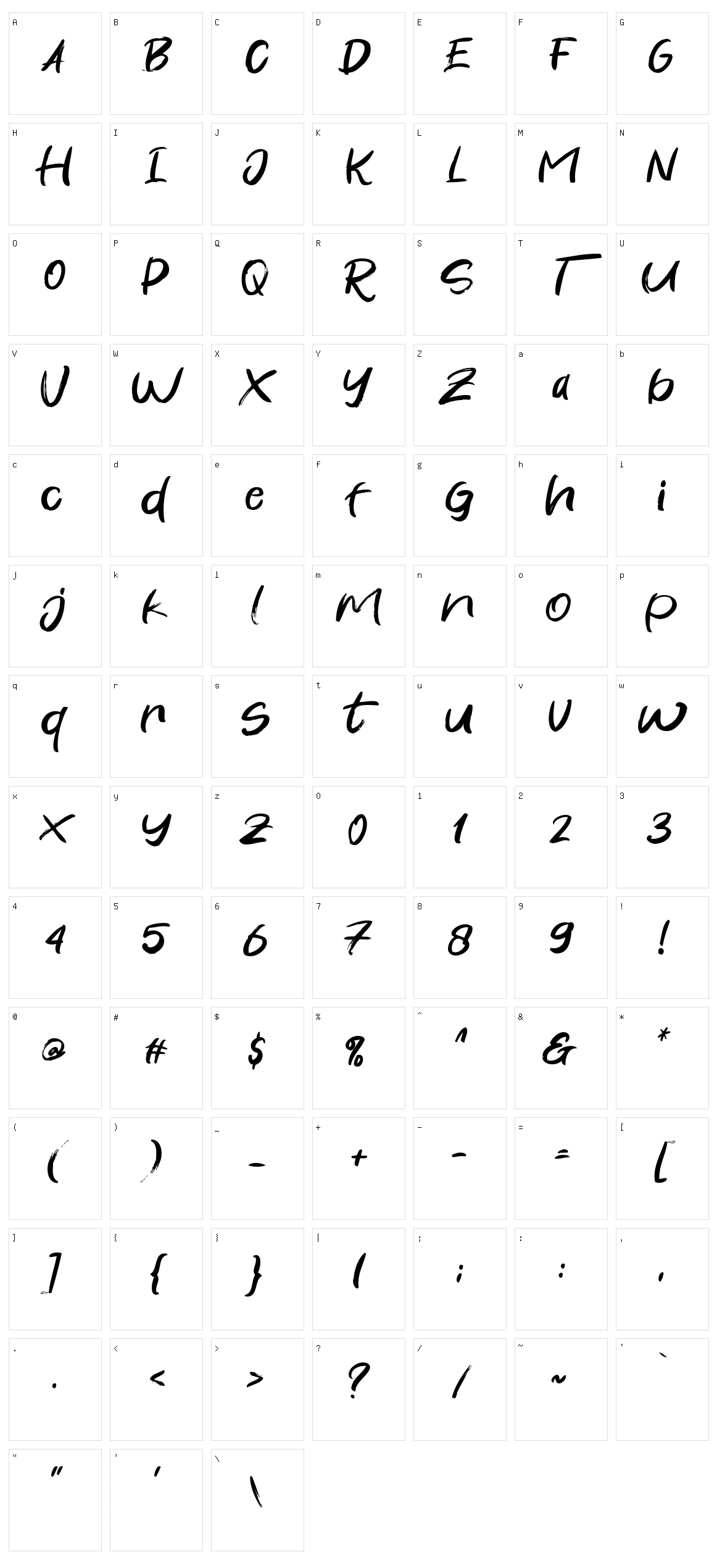 Rehat Character Set