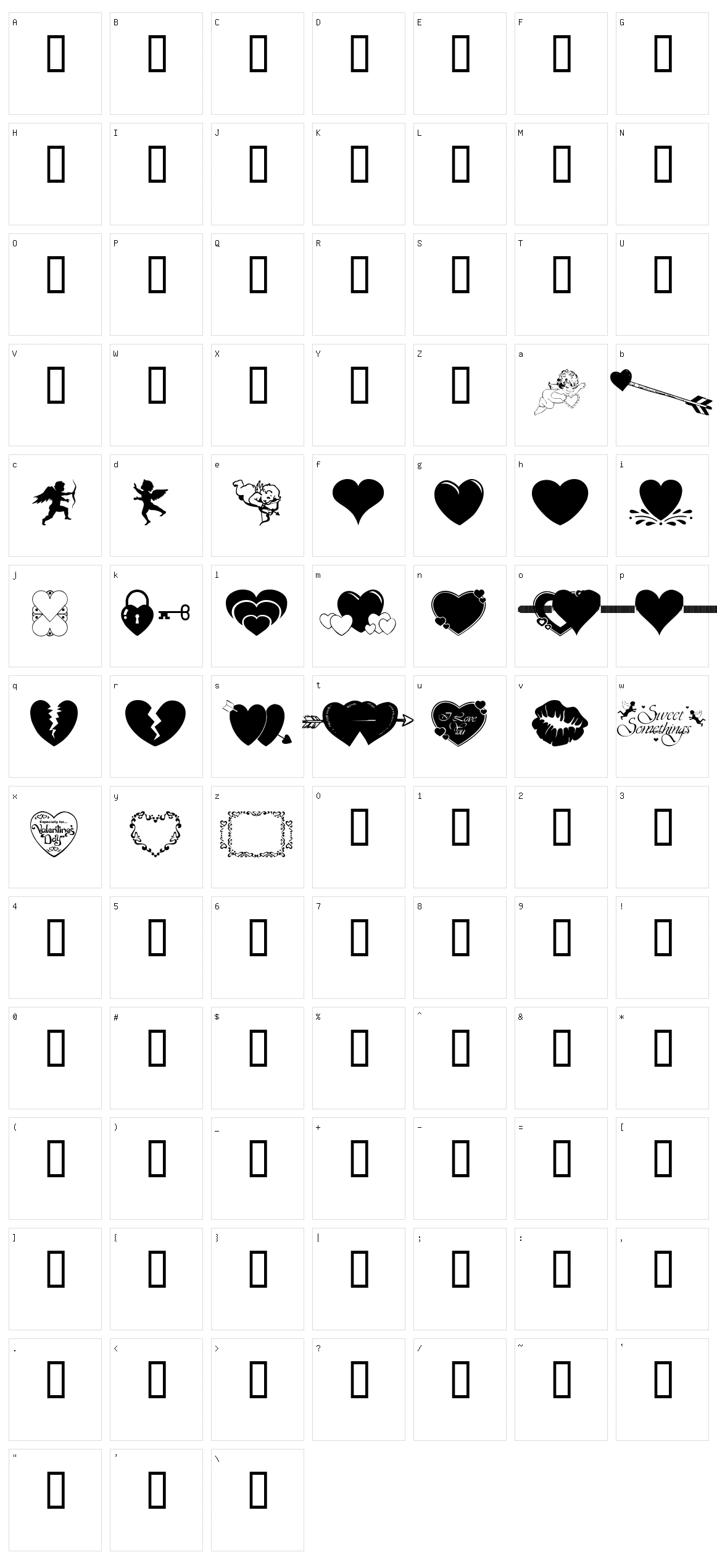 WM Valentine Character Set