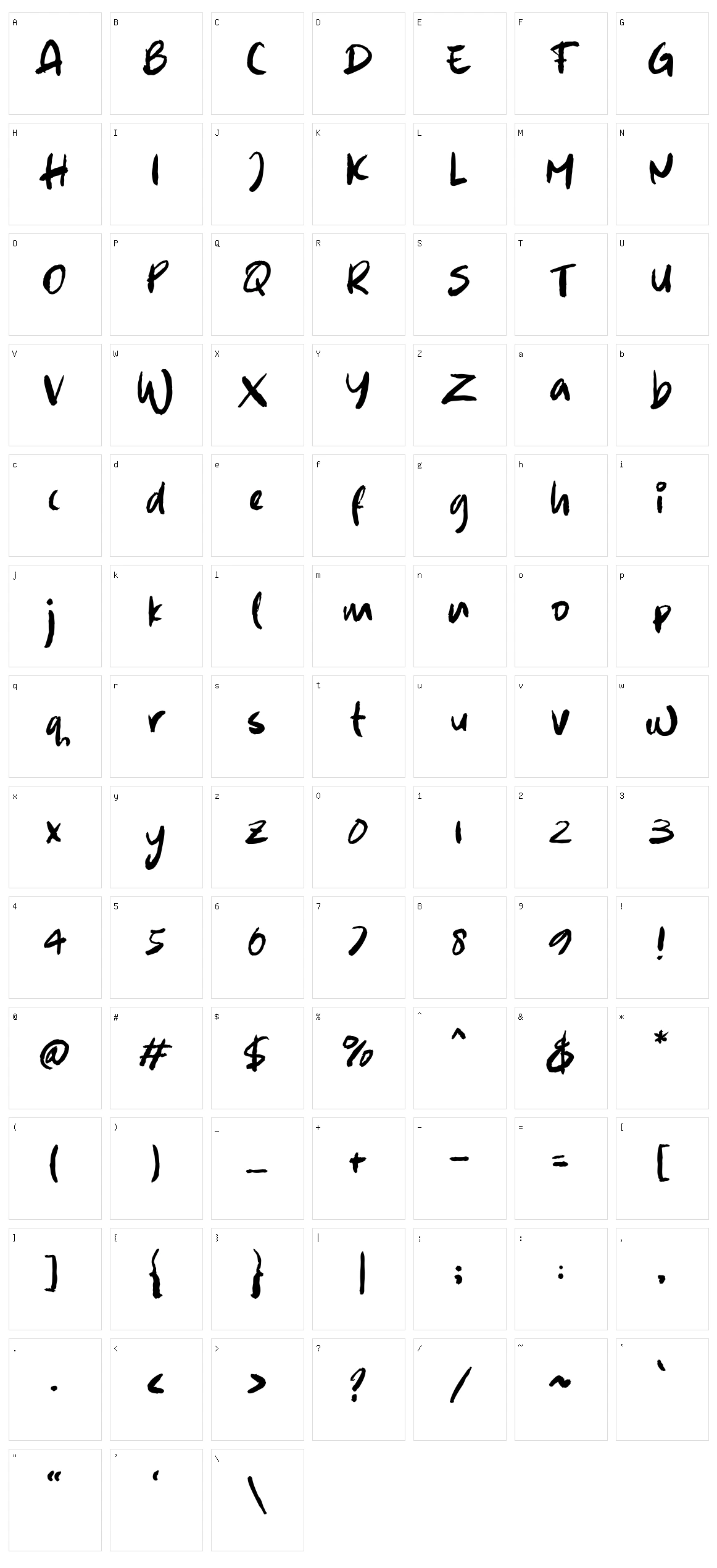 Wamatto Character Set