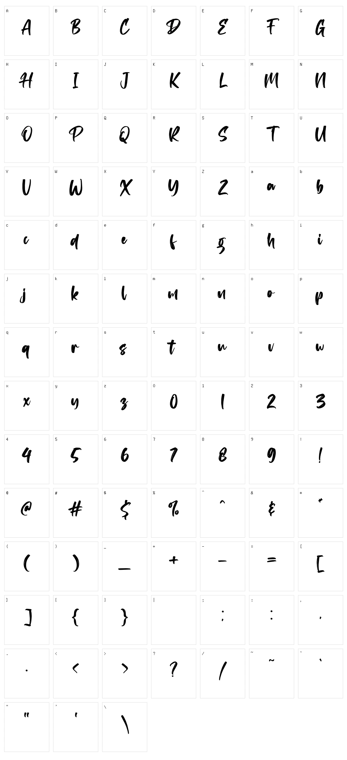 Angeater Character Set