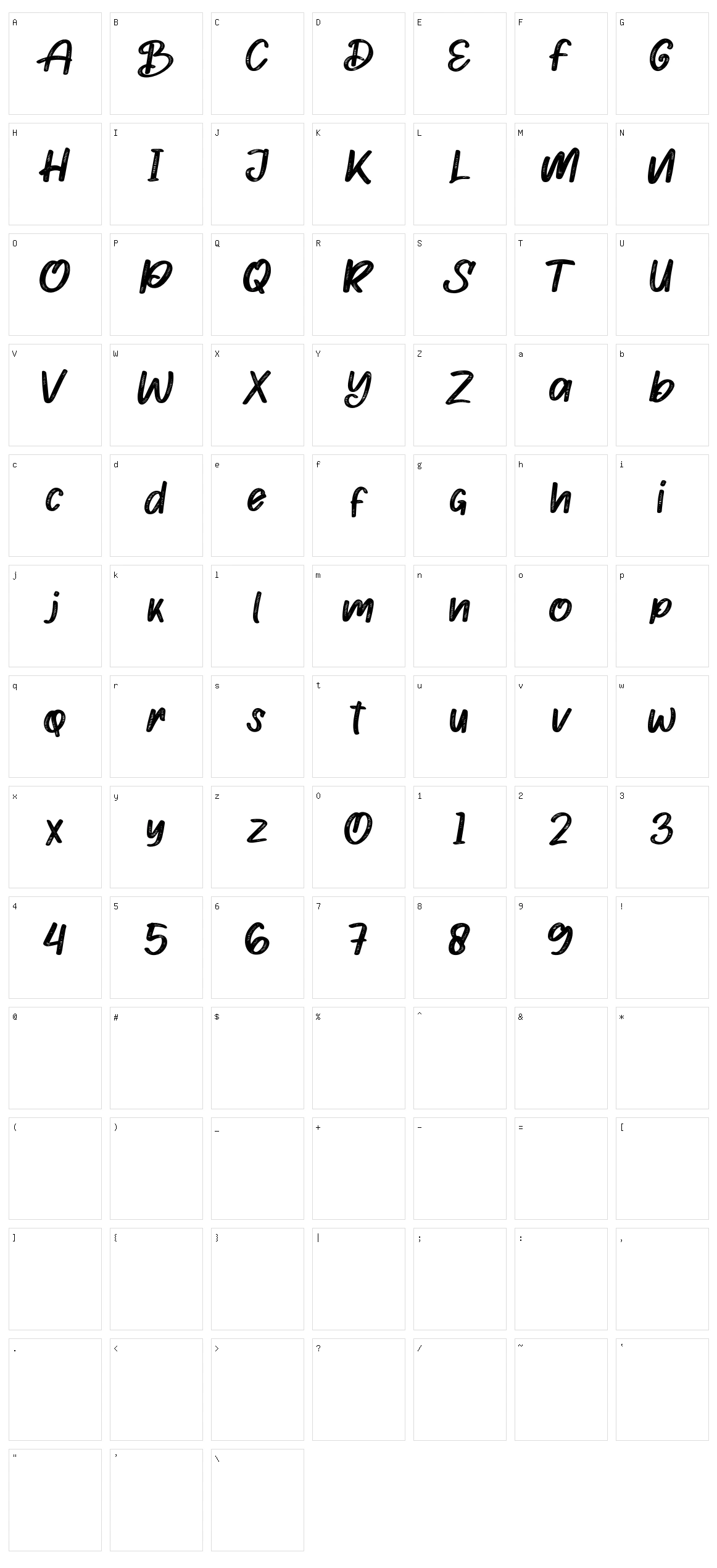 Dekker Clark Character Set