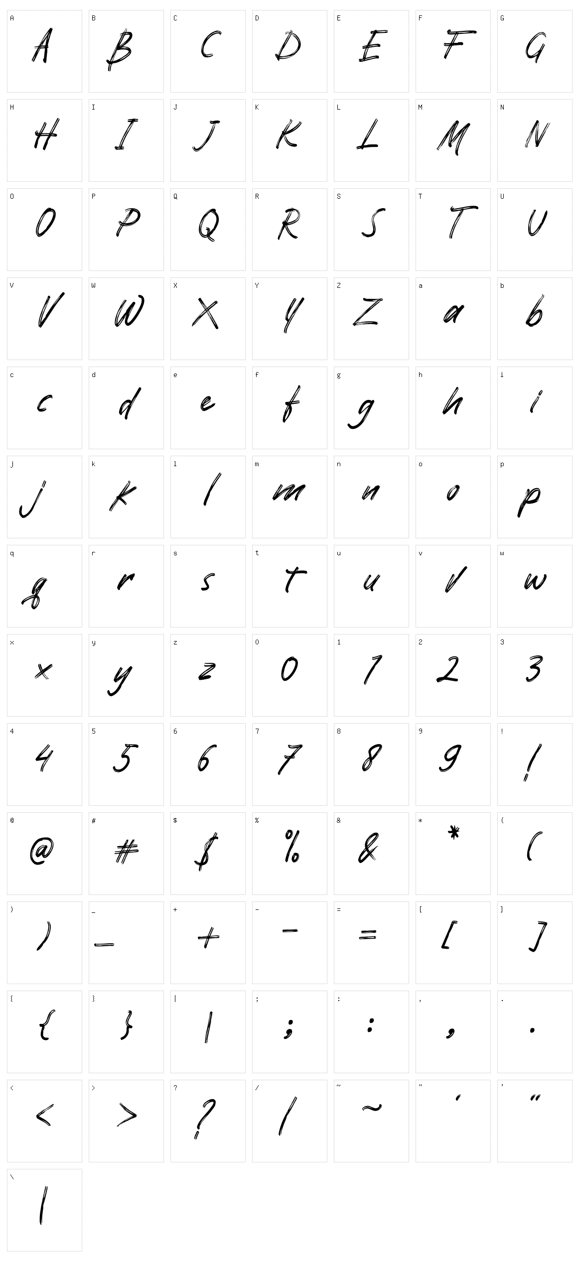 Pomthinq Character Set