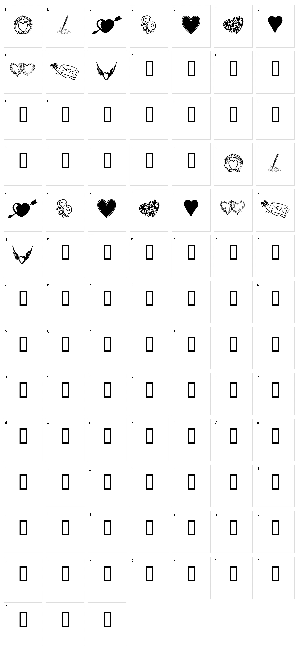 KR Heartily Character Set