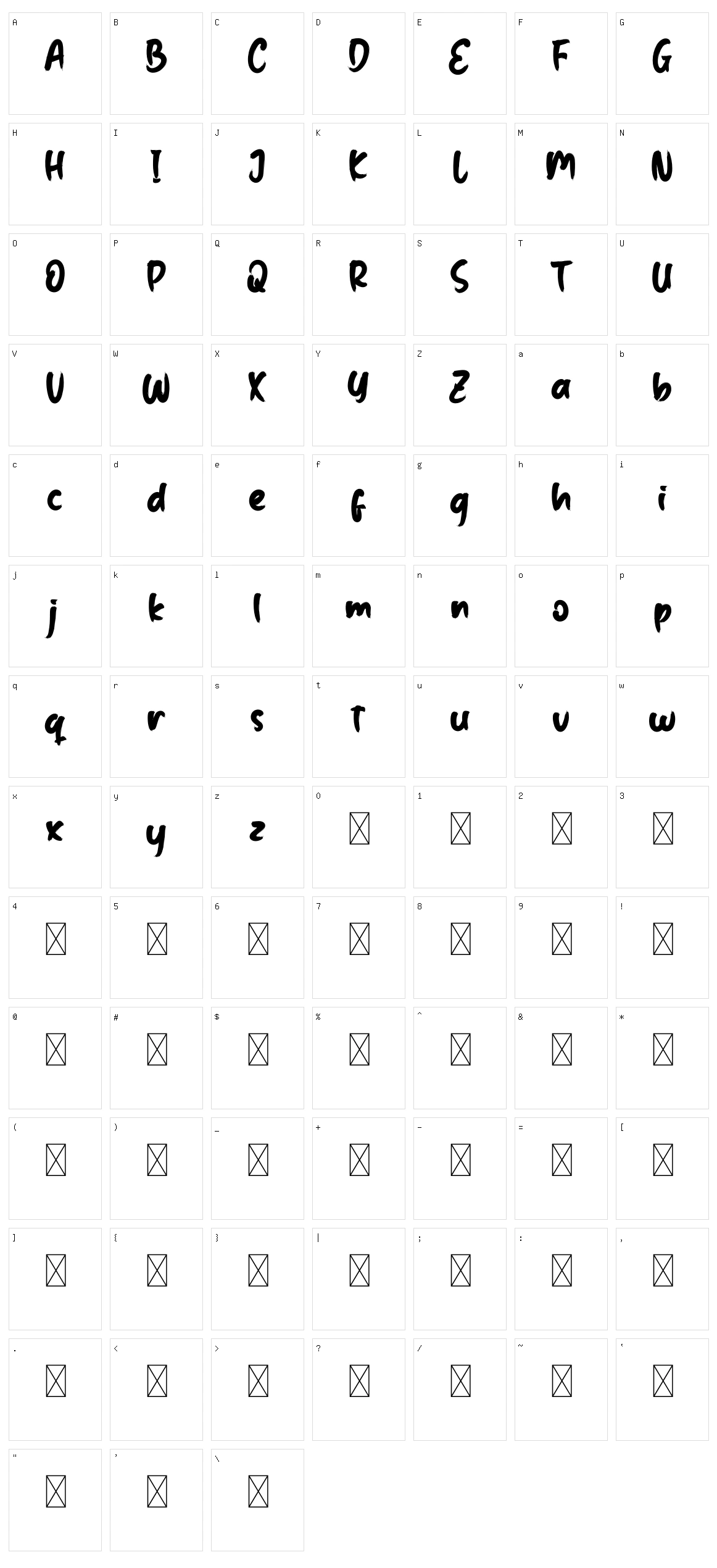 Salting Character Set